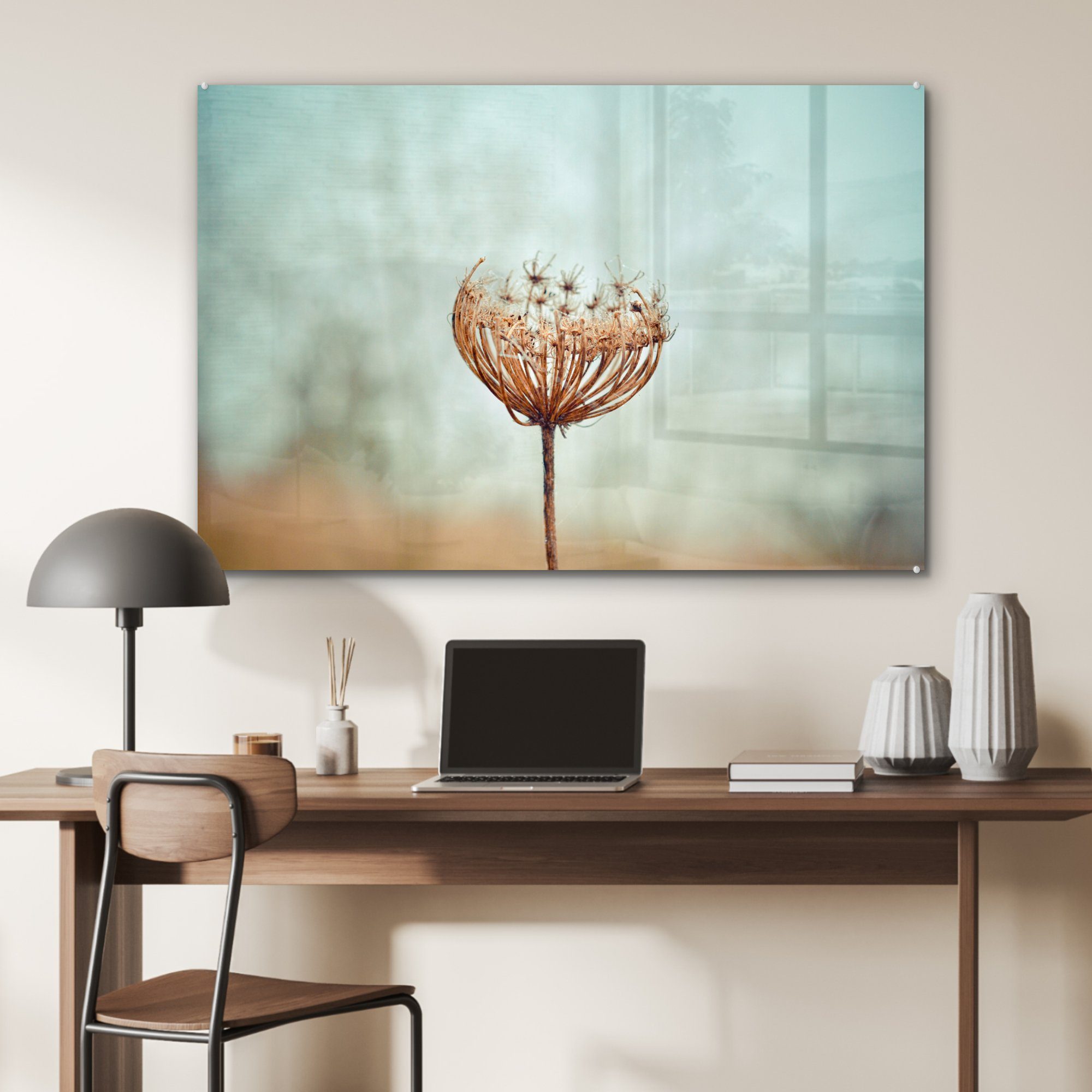 Vereinigtes St), Königreich Schlafzimmer Saatgut, Wohnzimmer (1 - Acrylglasbild MuchoWow - Löwenzahn & Acrylglasbilder