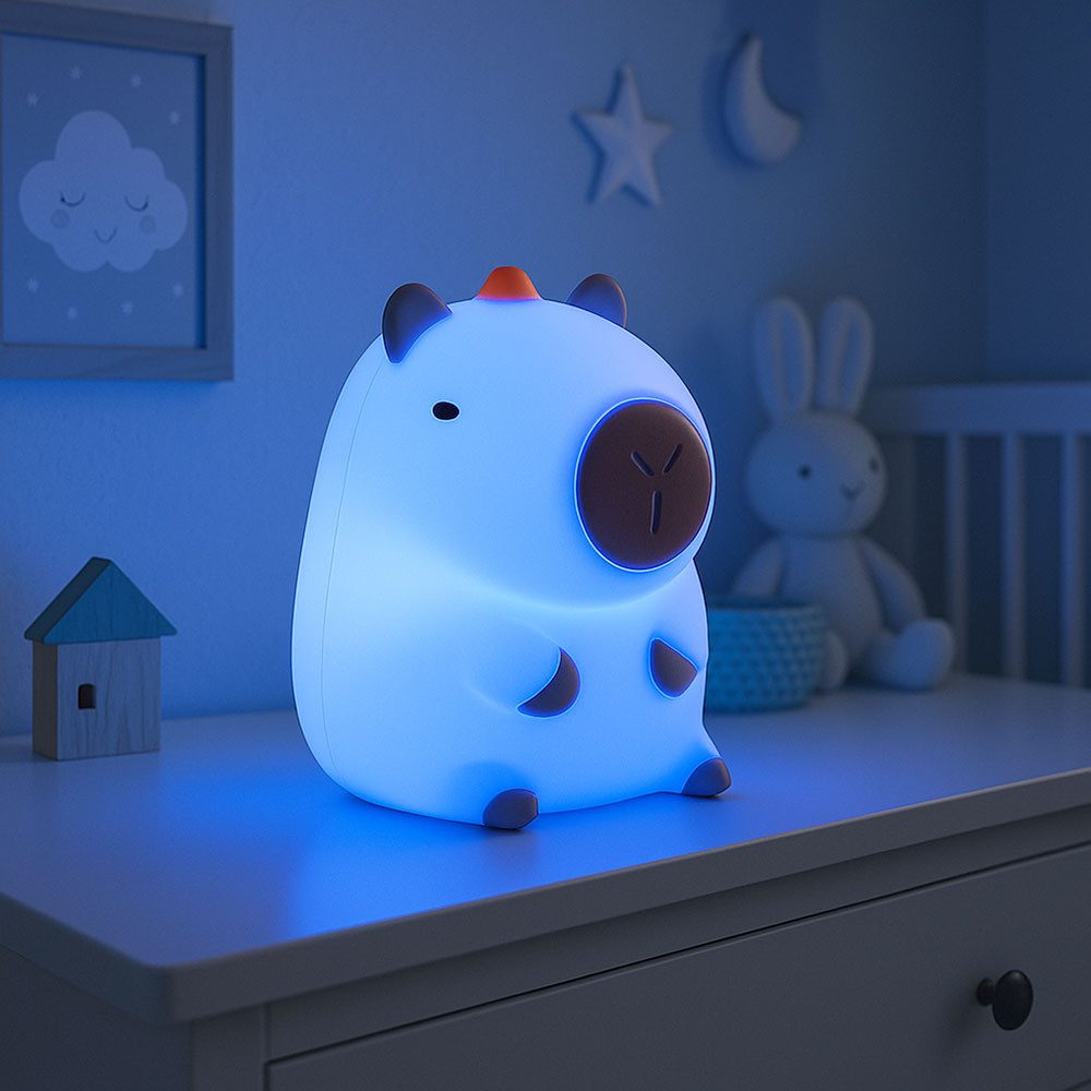 GLOBO LIGHTING LED Nachttischlampe, LED-Leuchtmittel fest verbaut, Farbwechsel, Warmweiß, Tischleuchte LED Nachttischlampe Kinderlampe Akku RGB Touchdimmer