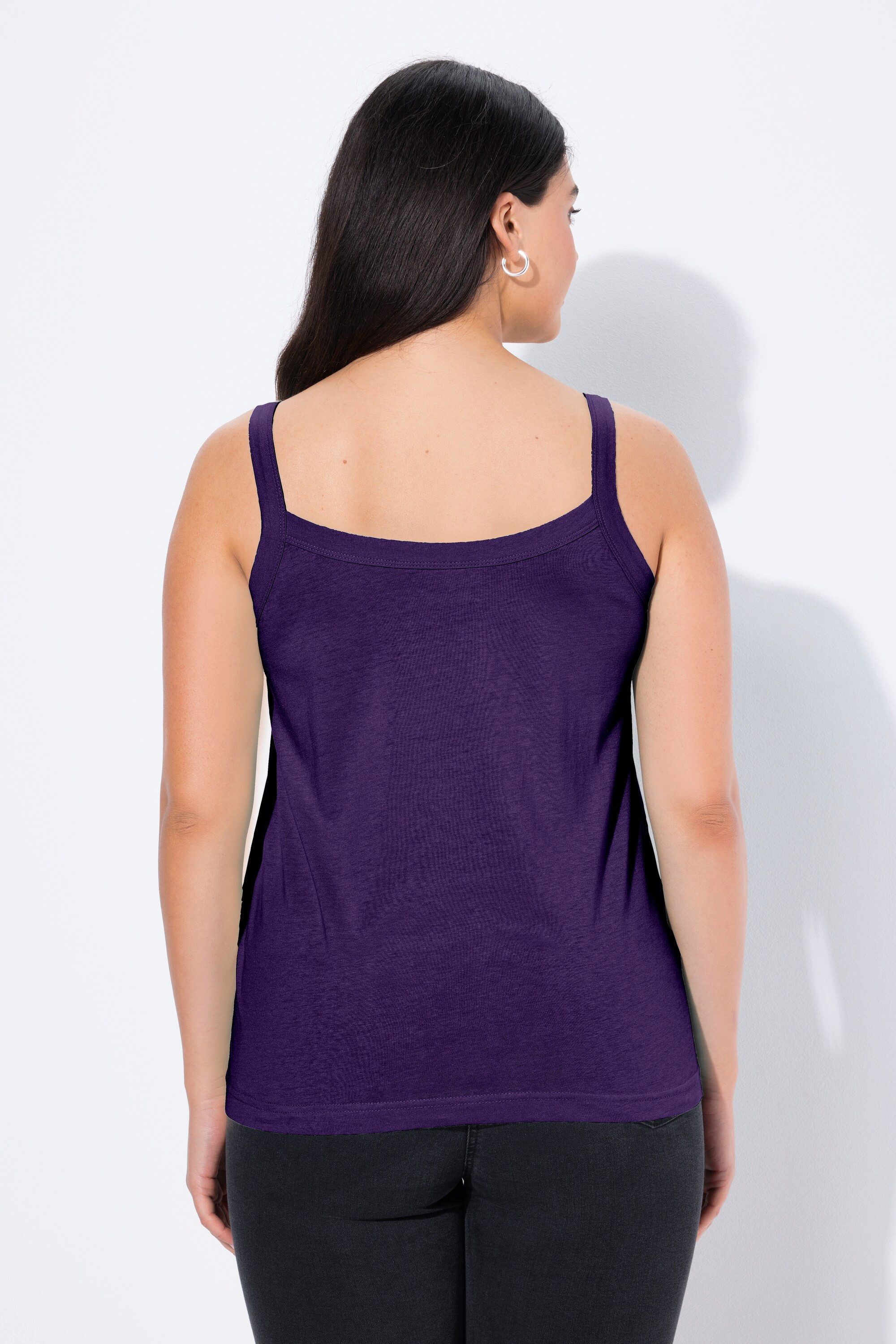 Ulla Popken Longtop Spaghettitop Rundhals Modalmix ärmellos Bestseller – Bild 3 von 4