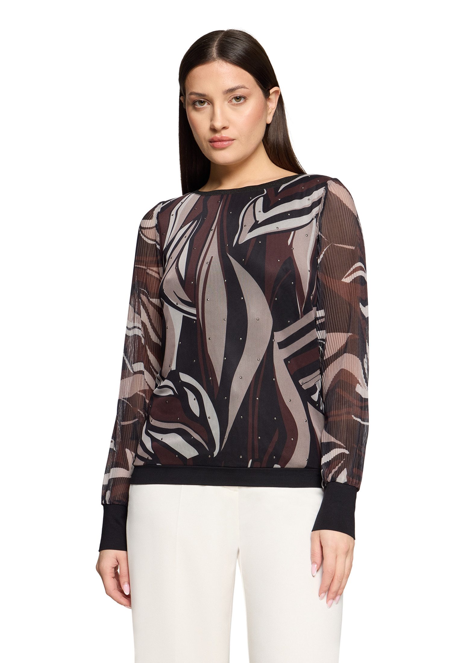 Betty Barclay Kurzarmshirt Damen mit Plissee (1-tlg)