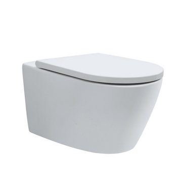 Bernstein Tiefspül-WC B-8030R, Wand-WC, spülrandlos, Softclose-Sitz, Design