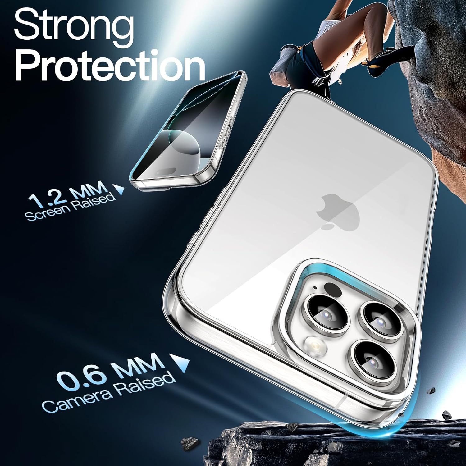 MSM Handyhülle Hülle für Apple iPhone 16 / Pro / Max / Plus Silikon Schutz Case Klar
