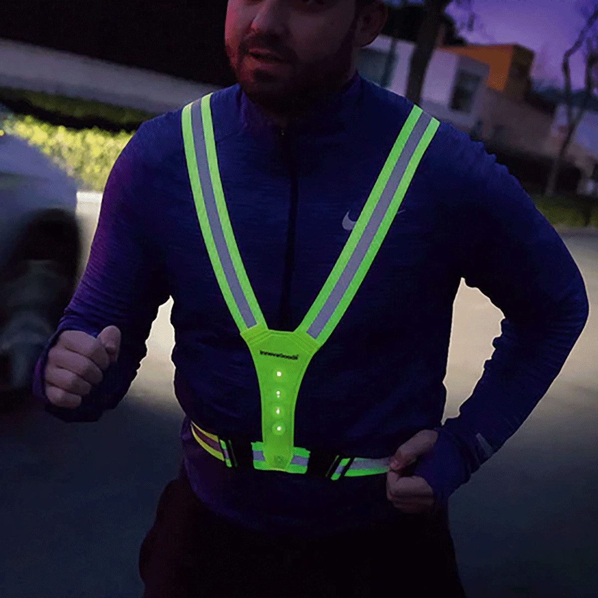 Laufgürtel InnovaGoods Arnés Reflectante Con para Deportistas Reflektierendes