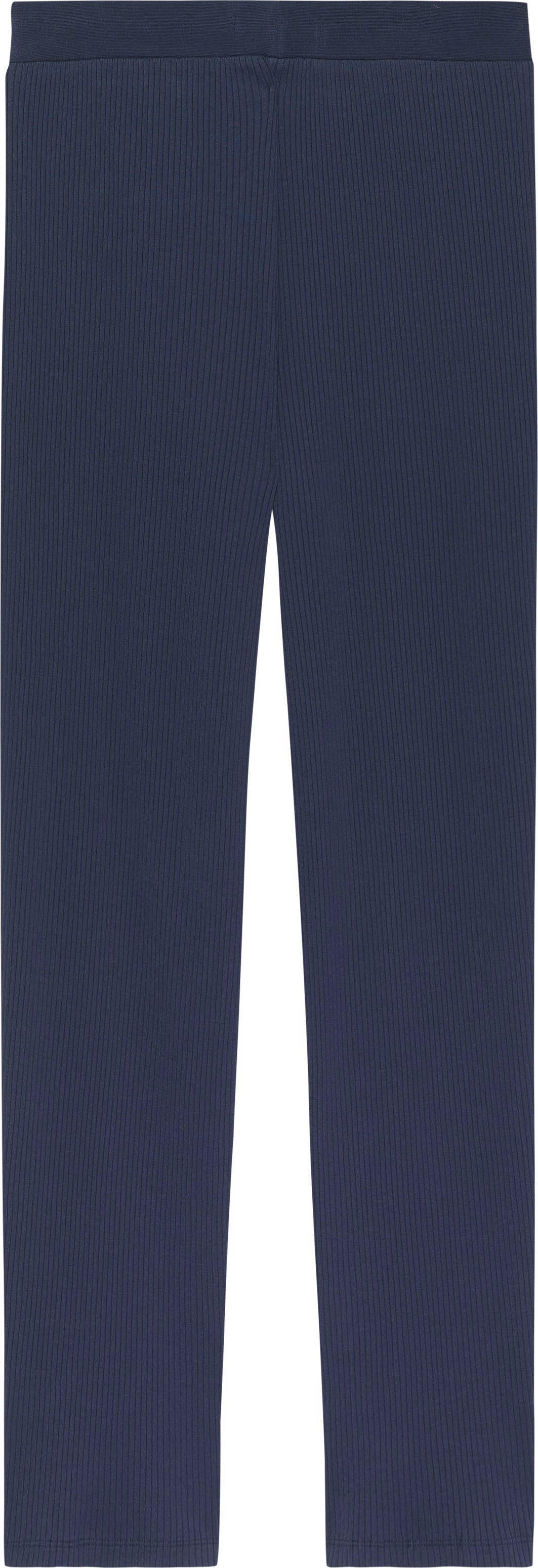 marine Tommy Jeans Logo-Stickerei mit Tommy Strickhose WIDE PANT LEG KNIT Jeans TJW
