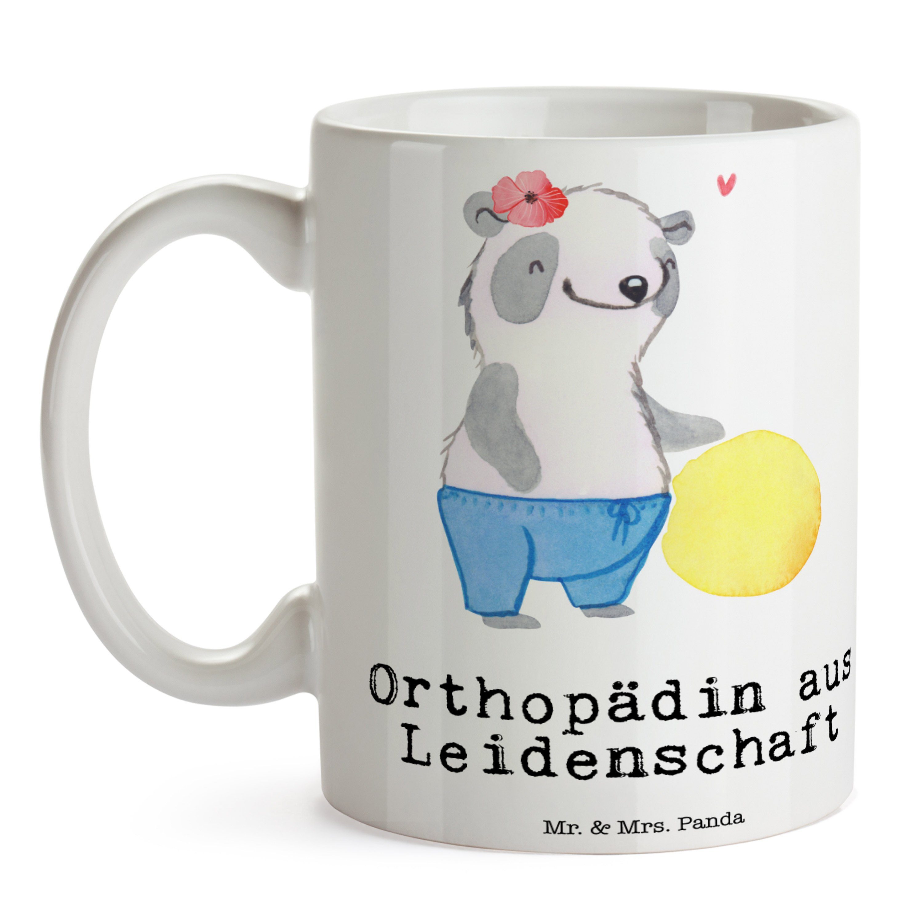 Mr. - Mo, Tasse aus Kaffeebecher, Geschenk, Weiß Tasse Panda Orthopädin - & Keramik Leidenschaft Mrs.