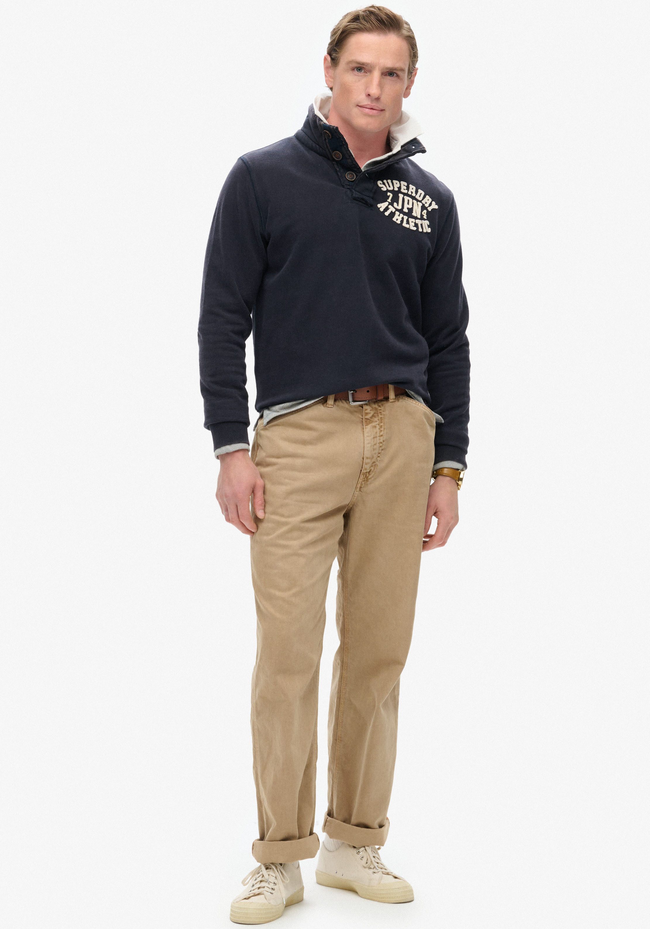 Superdry Sweatshirt Vintage Athletic Henley Jumper