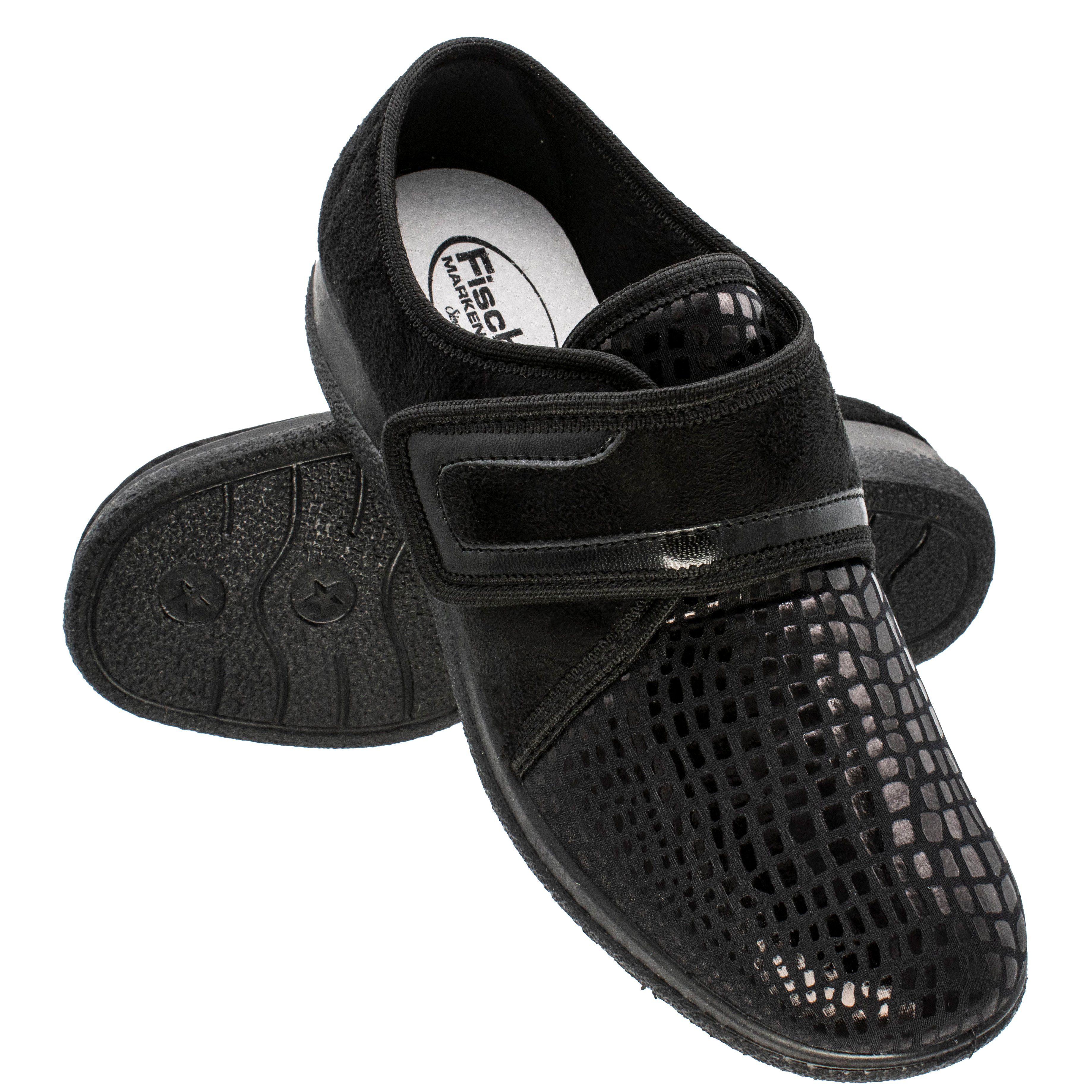 Fischer-Markenschuh Margot Sneaker aus Stretchmaterial/Velour, Ledereinlegesohle herausnehmbar, Weite H