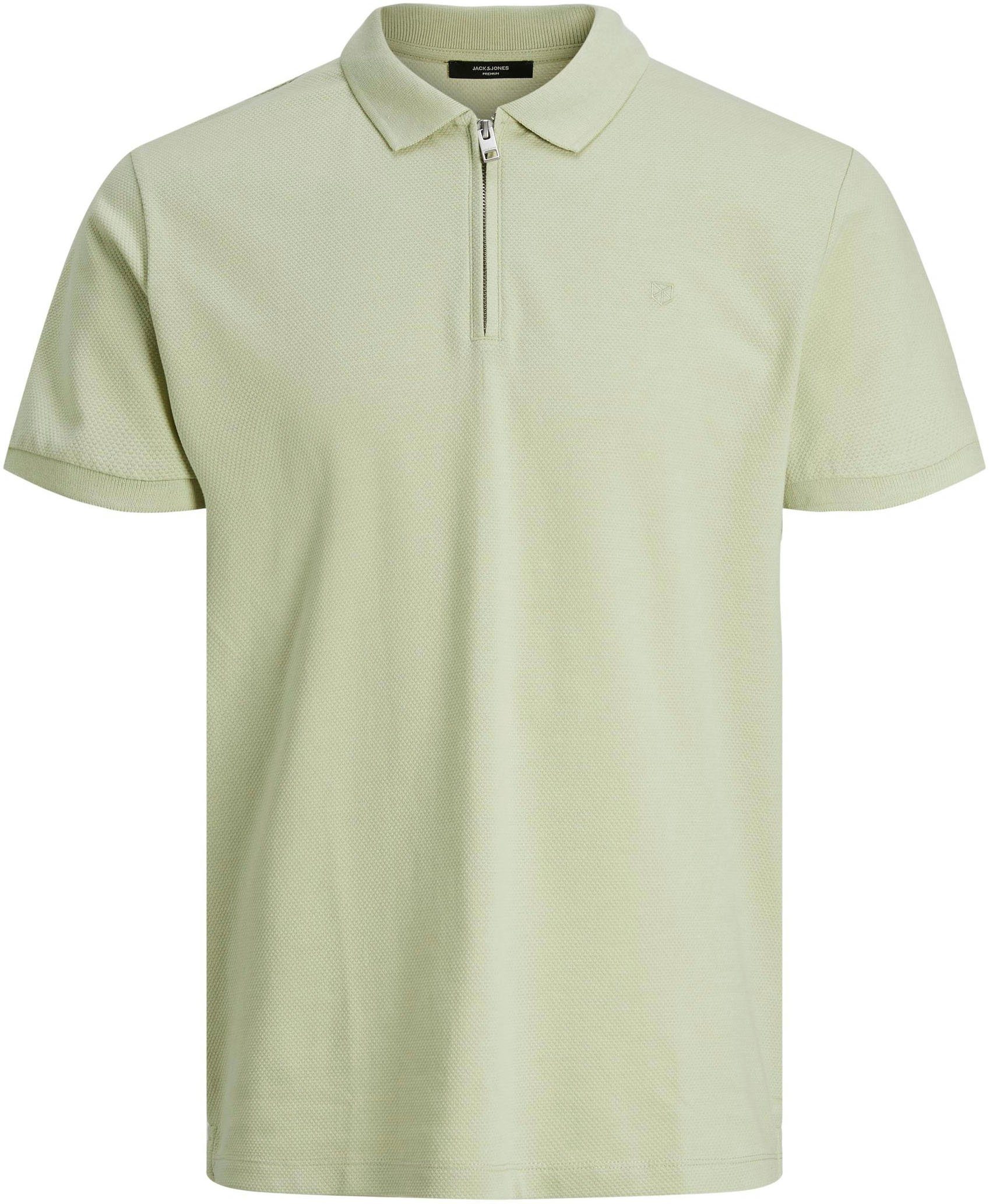 POLO SN SS & Poloshirt JPRBLASCOTT Jack Green Jones ZIP Celadon