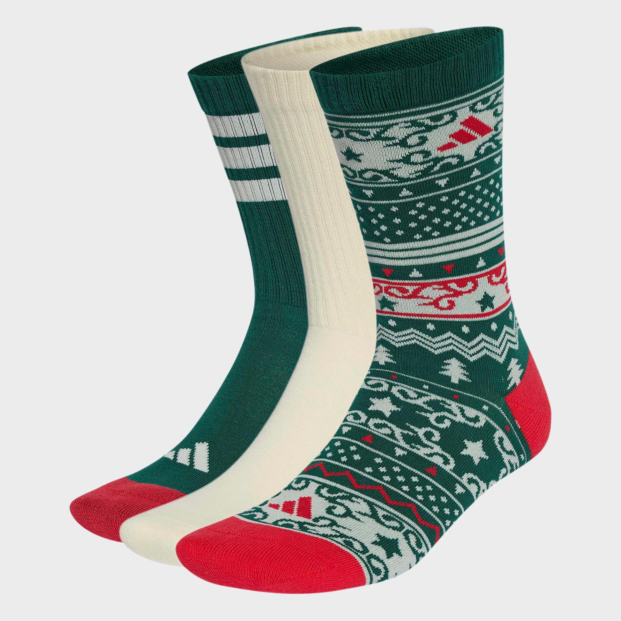adidas Performance Funktionssocken ADIDAS CHRISTMAS GRAPHIC CREW 3ER-PACK (3-Paar)