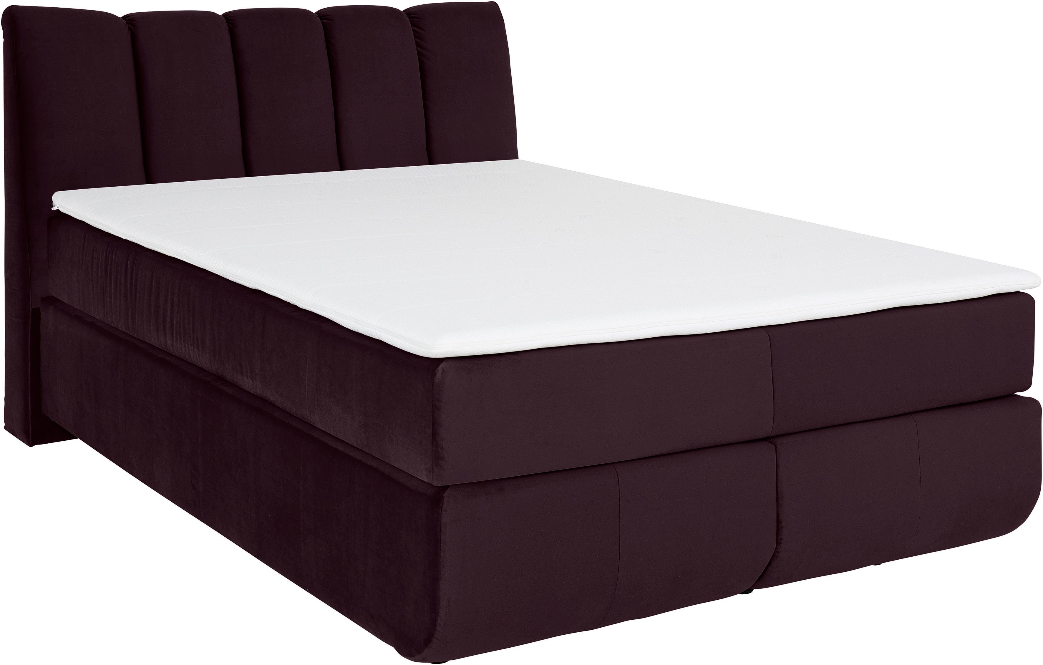 Home affaire Boxspringbett Océane, Bodenfrei- wirkt freischwebend, verschiedene Härtegrade (auch H4)