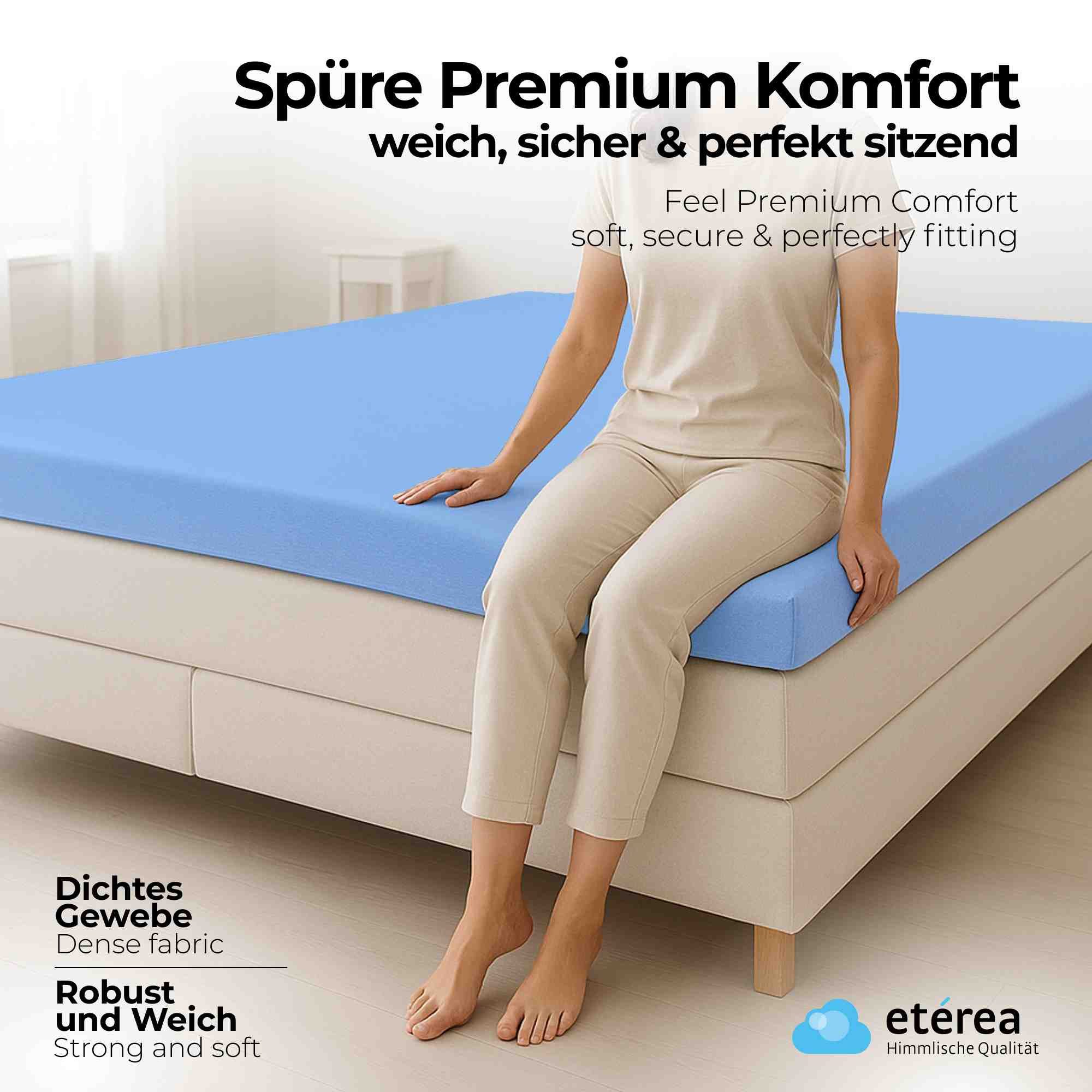 etérea Himmlische Qualität Spannbettlaken etérea Microfaser Topper Spannbettlaken, Microfaser, Gummizug: rundum, (1 Stück)