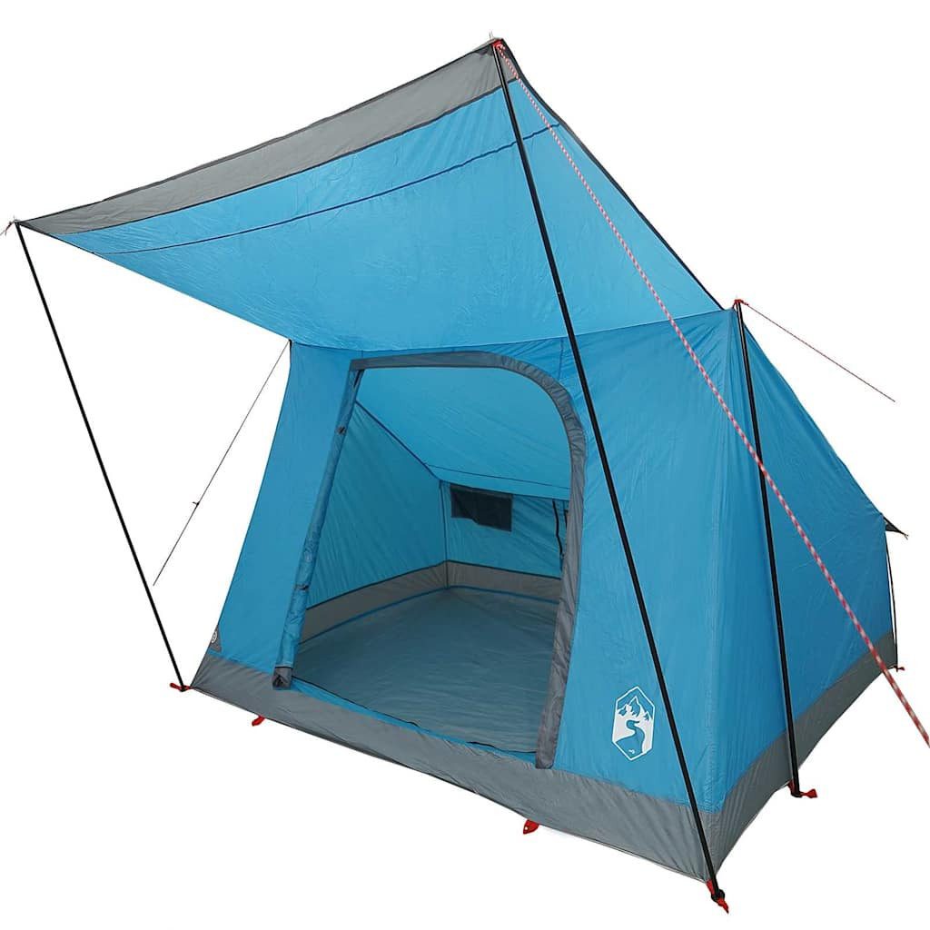 Tunnelzelt Campingzelt mit Dach mit Speicher Blau 223 x 163 x 130 cm Taft