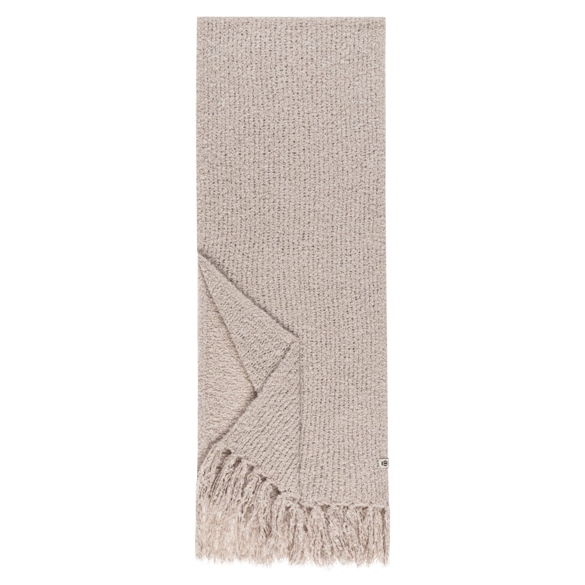 Roeckl Strickschal CLASSIC BOUCLÉ SCHAL, Feinstrickschal mit Fransen