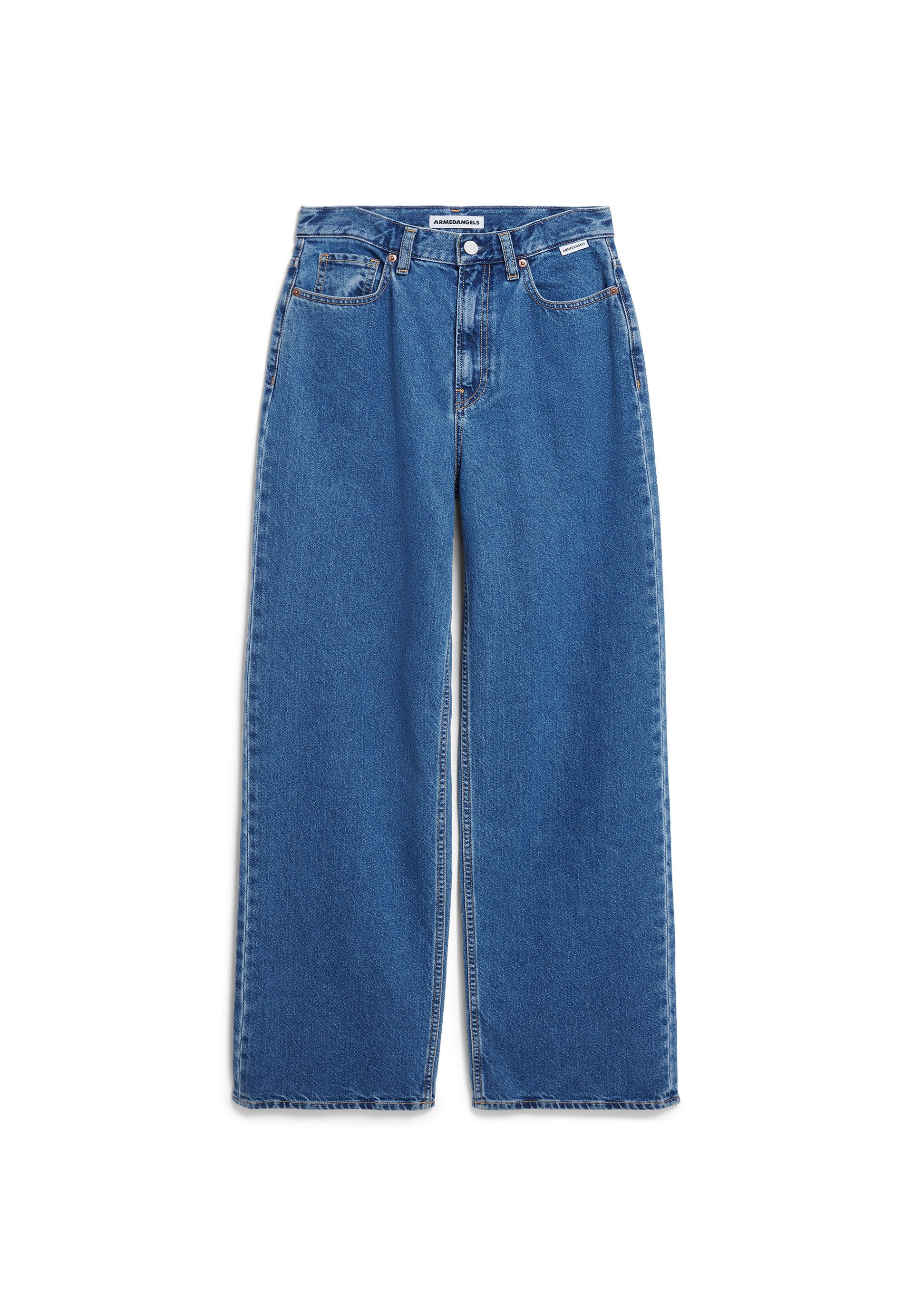 Weite Jeans ENIJAA Wide Jeans recycelter Baumwolle