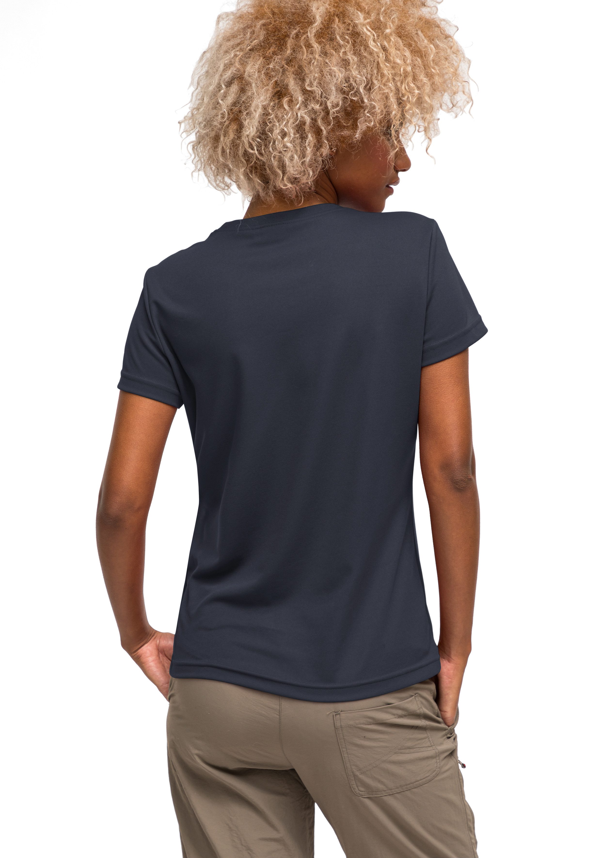 Maier Sports T-Shirt Waltraud Damen Kurzarmshirt, leichtes Sommer Funktionsshirt, Rundhals, Reg Fit