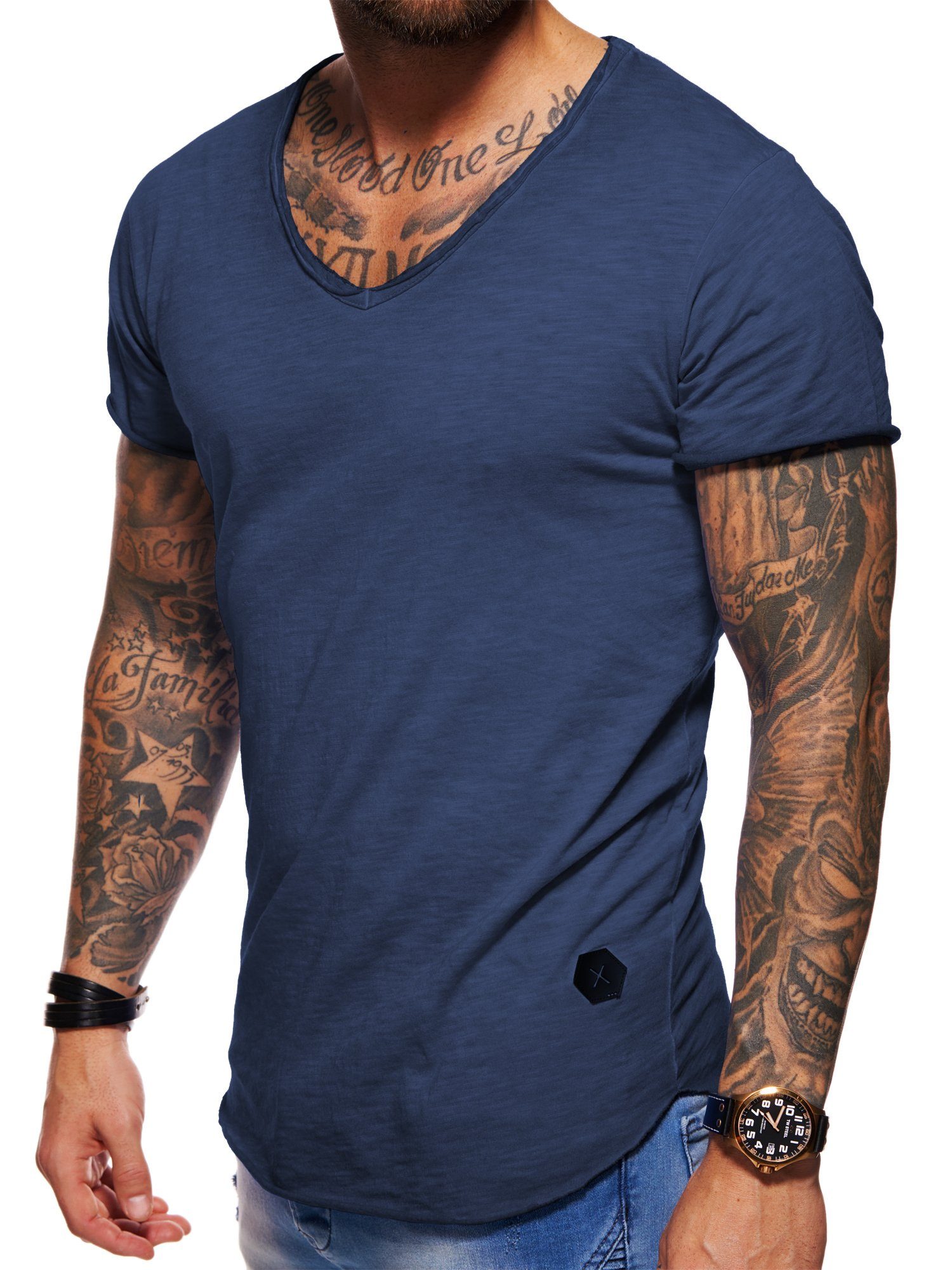 behype T-Shirt MSVALENCIA mit V-Ausschnitt günstig online kaufen