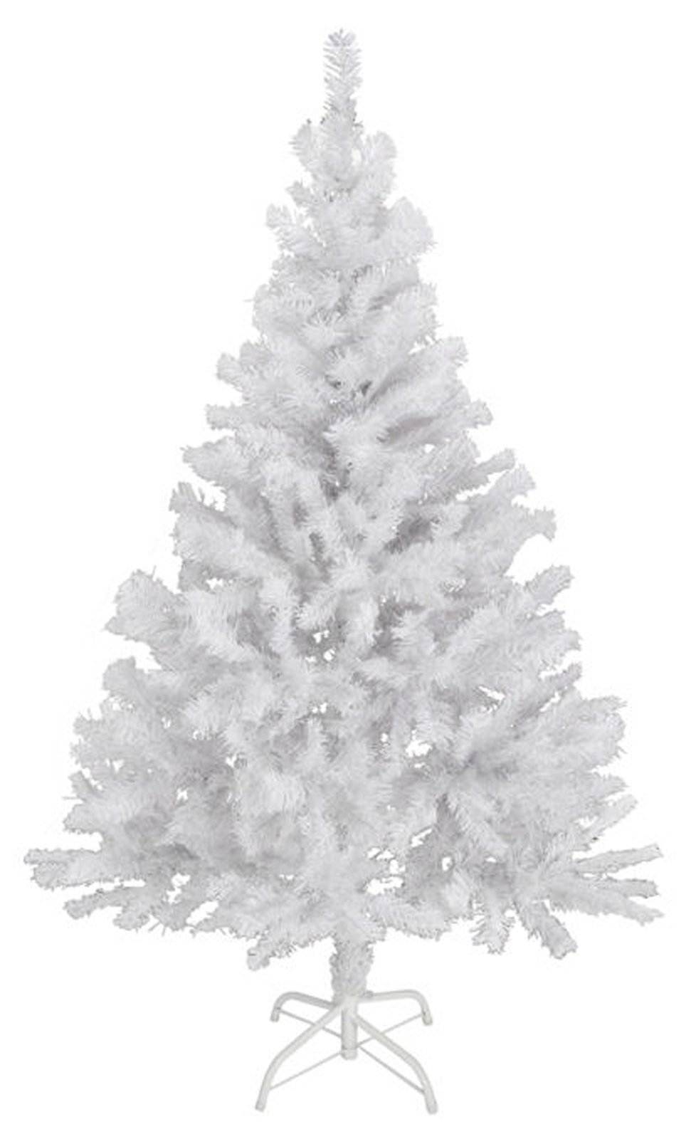 Spetebo Künstlicher Weihnachtsbaum Künstlicher Weihnachtsbaum groß - 150 cm / weiß, Kunstbaum, Kunst Tannenbaum Christbaum inklusive Baumständer