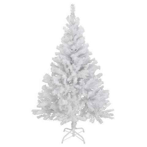 Spetebo Künstlicher Weihnachtsbaum Künstlicher Weihnachtsbaum klein - 90 cm / weiß, Kunstbaum, Kunst Tannenbaum Christbaum inklusive Baumständer