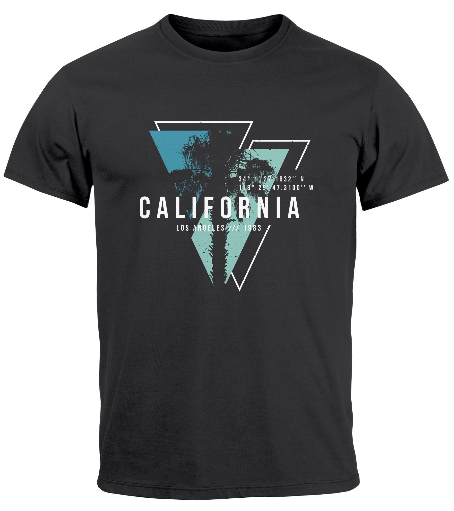 Neverless Print-Shirt Herren T-Shirt California Los günstig online kaufen