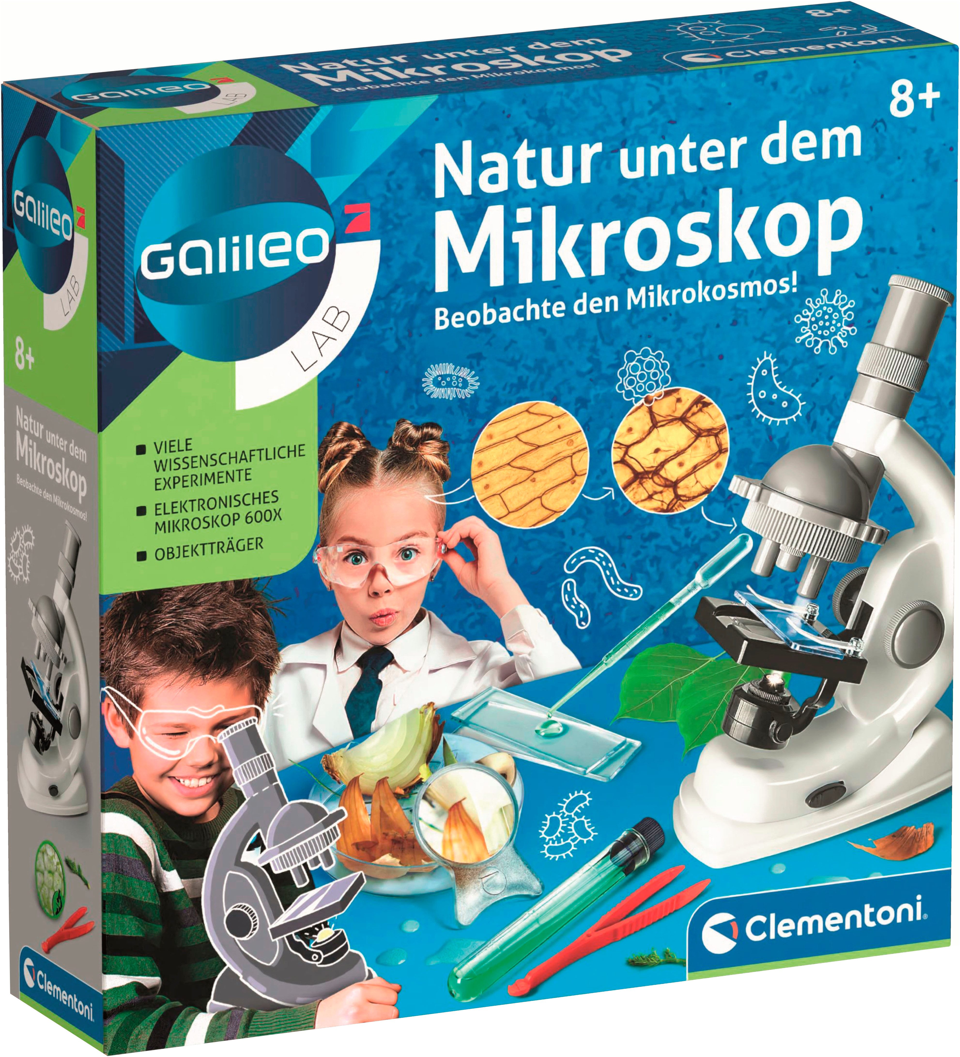 Clementoni® Experimentierkasten Galileo, Natur unter dem Mikroskop