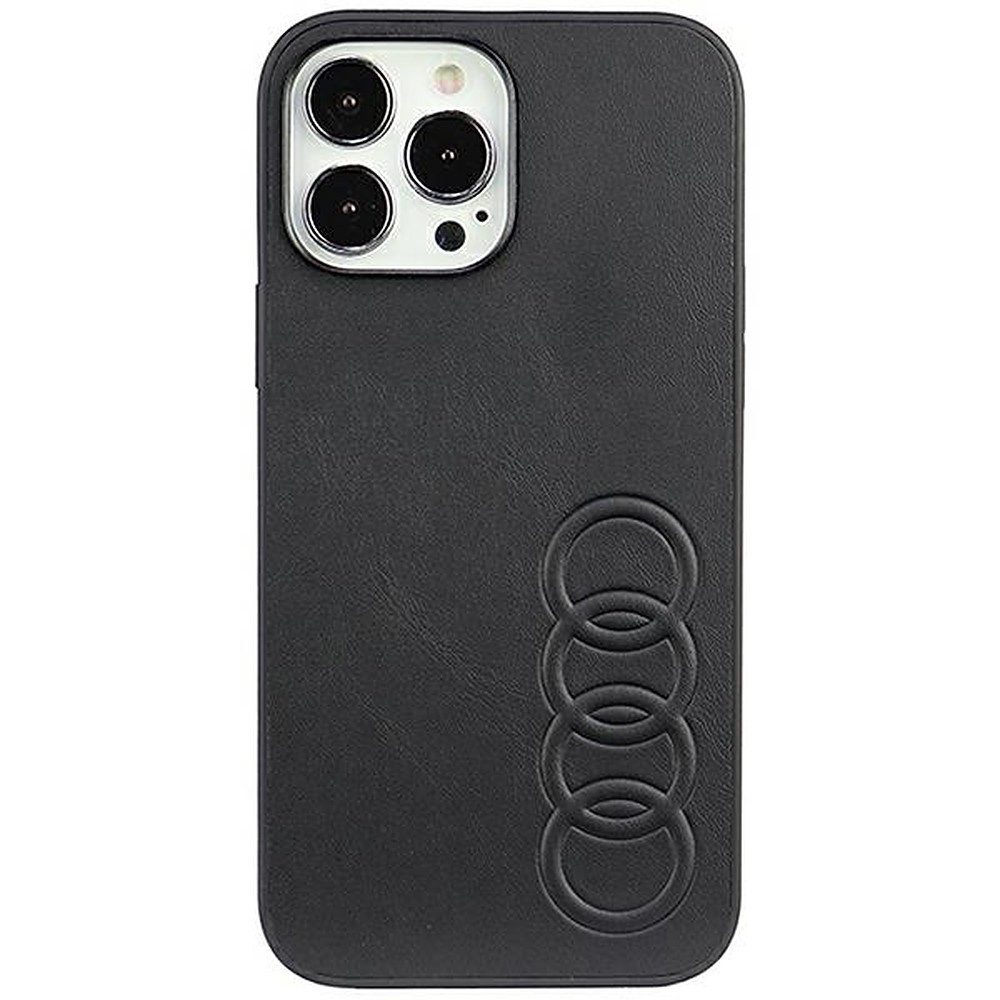 Audi Handyhülle Kunstleder Hardcase Schutzhülle 6,7 Zoll, Kunstleder, geprägtes Audi Logo, griffig
