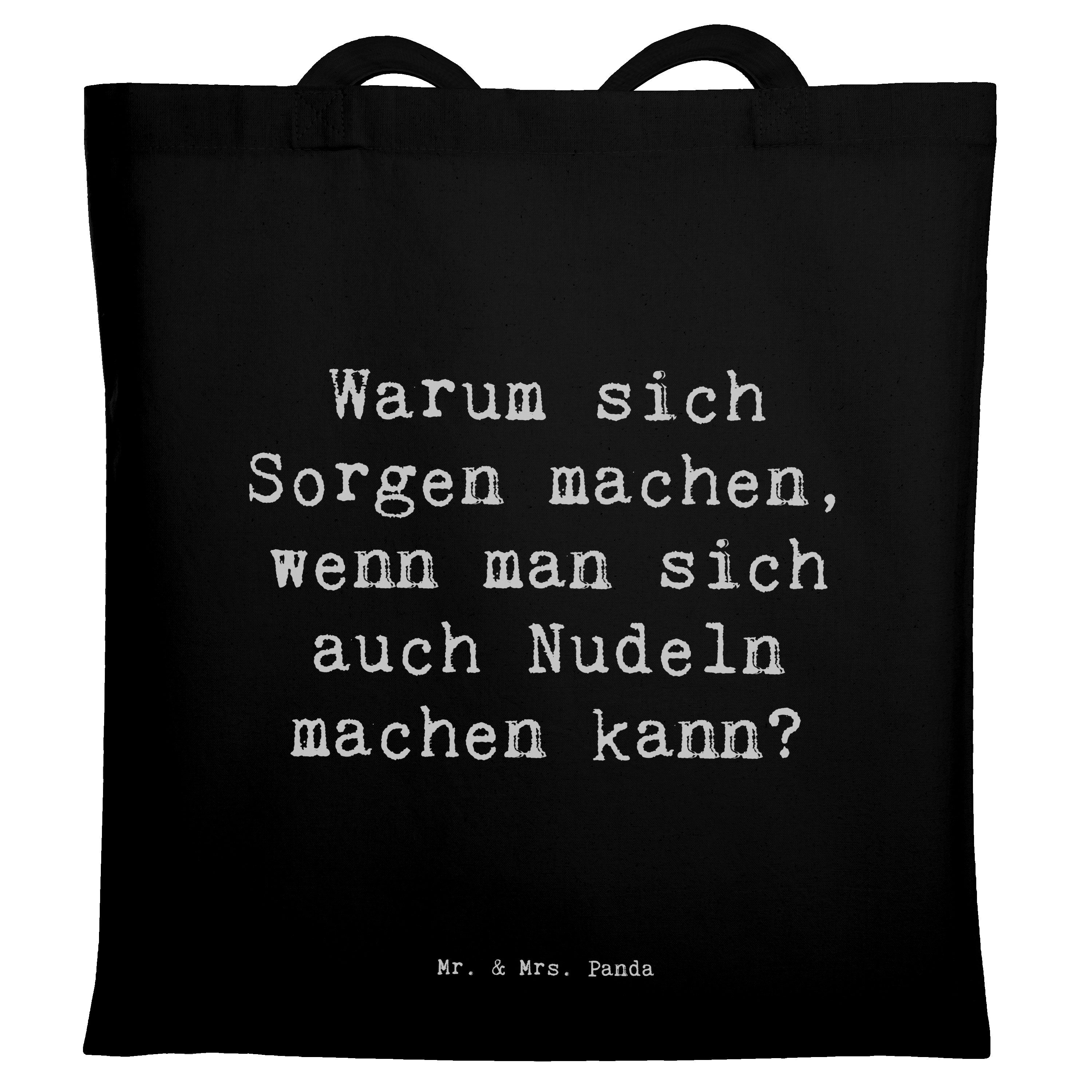 Tragetasche Spruch Gelassenheit in Krisen - Schwarz - Geschenk, Stressbewältigung