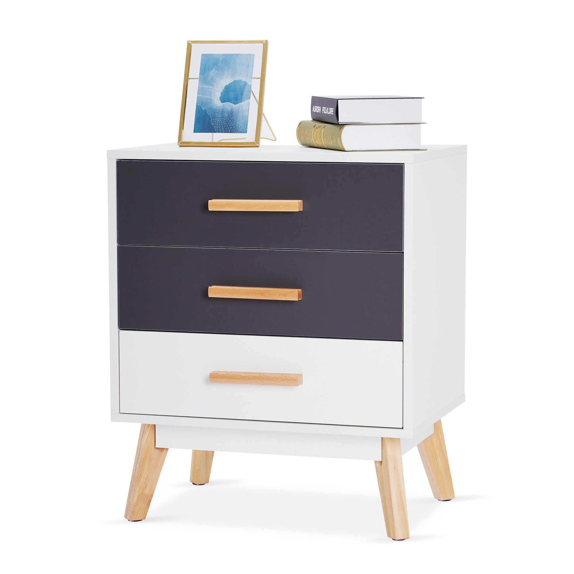 Meerveil Nachttisch Kommodenschrank, Sideboard,Nachtschrank, Weiß und günstig online kaufen