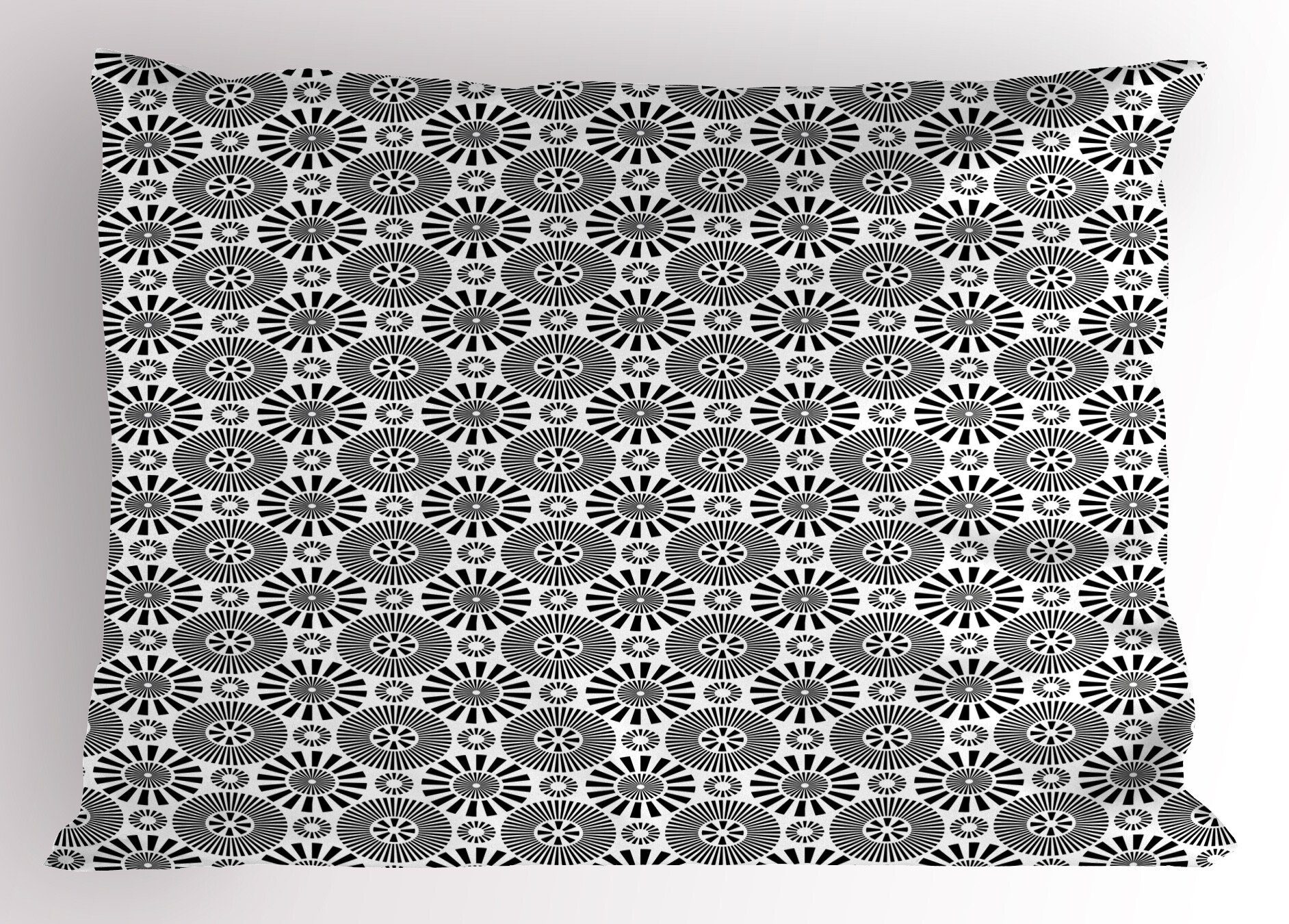 Circular Geometric Dekorativer King Abakuhaus (1 Stück), Kissenbezug, Standard Gedruckter Size Kissenbezüge Abstrakt Runden