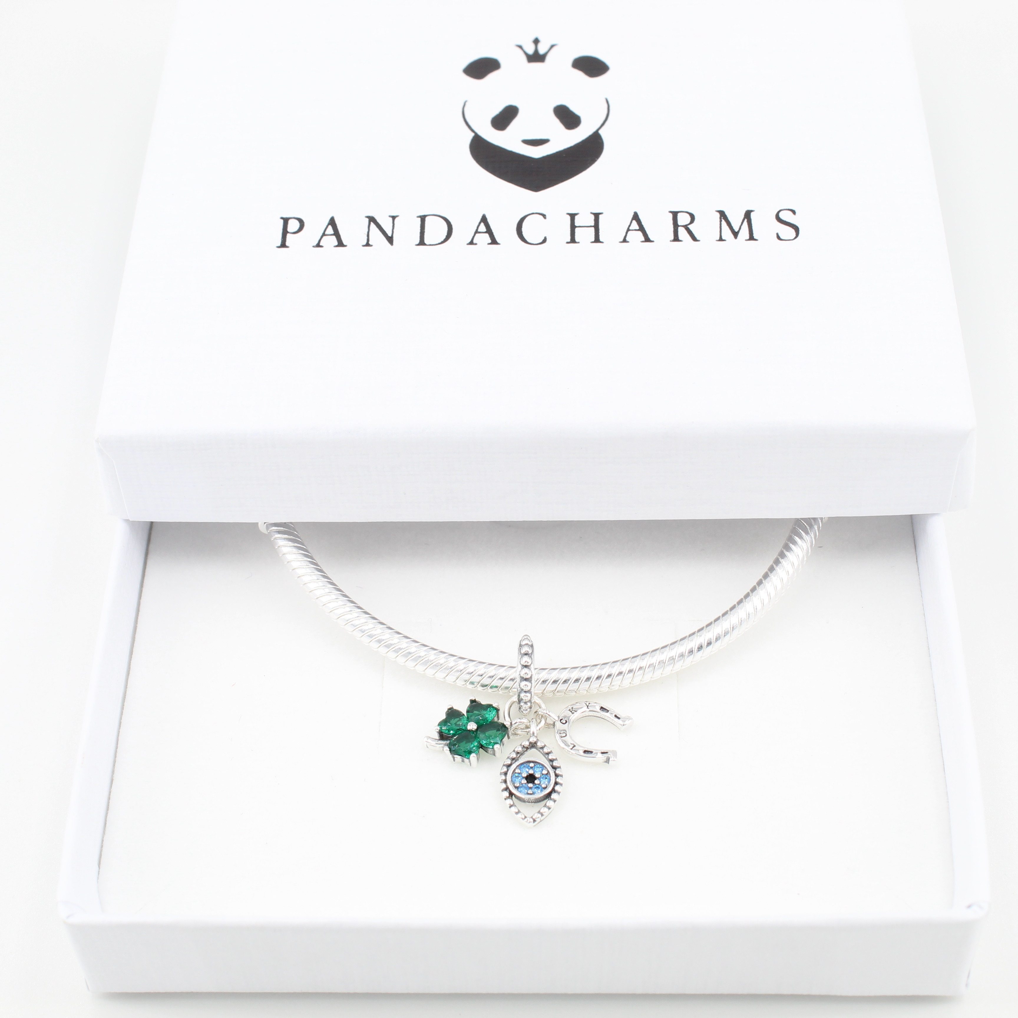 PANDACHARMS Bead Alle Glücksbringer Charm Anhänger, 925er Sterling Silber