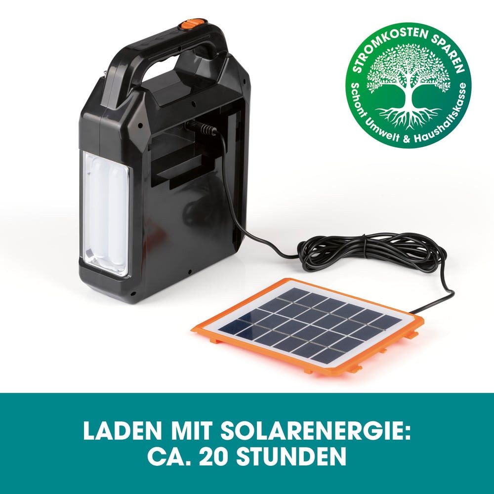 EASYmaxx Stromgenerator Solar-Generator Kit 4500mAh - schwarz/orange