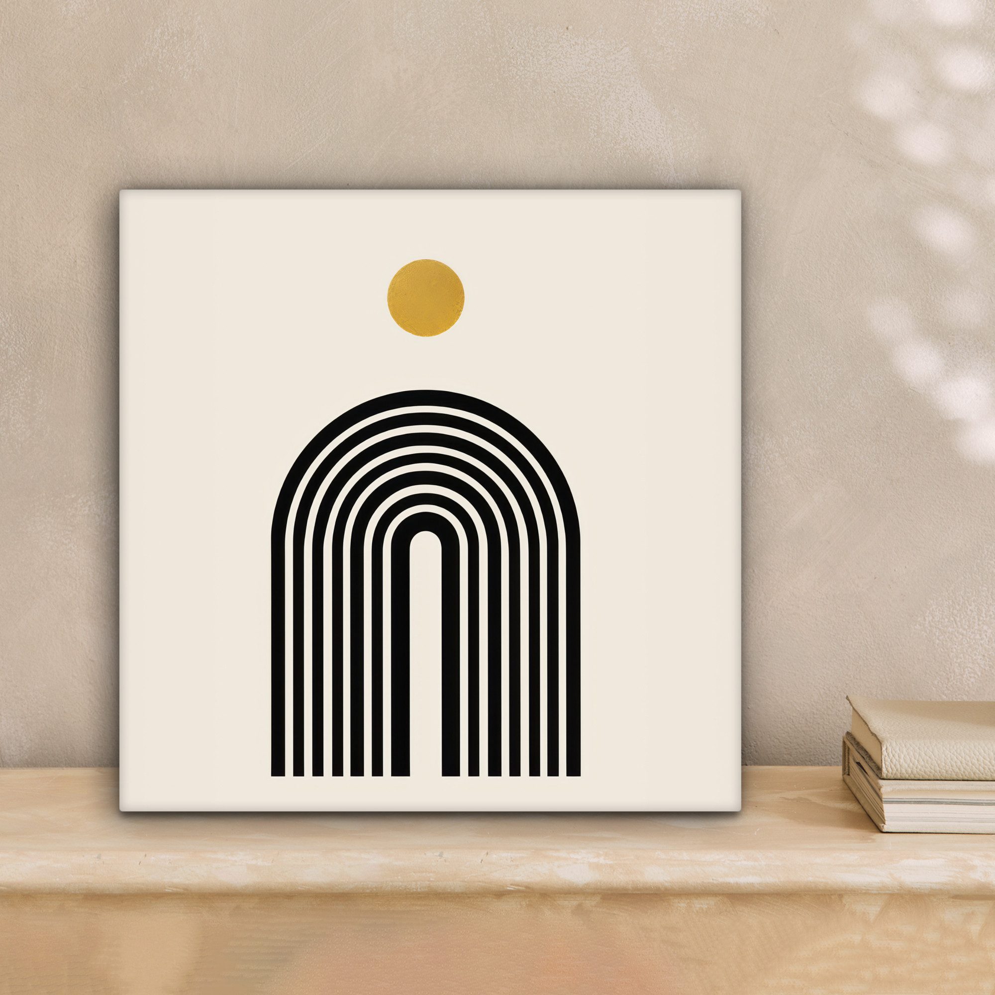 OneMillionCanvasses® Leinwandbild Minimalistisch - Schwarze Schleife günstig online kaufen