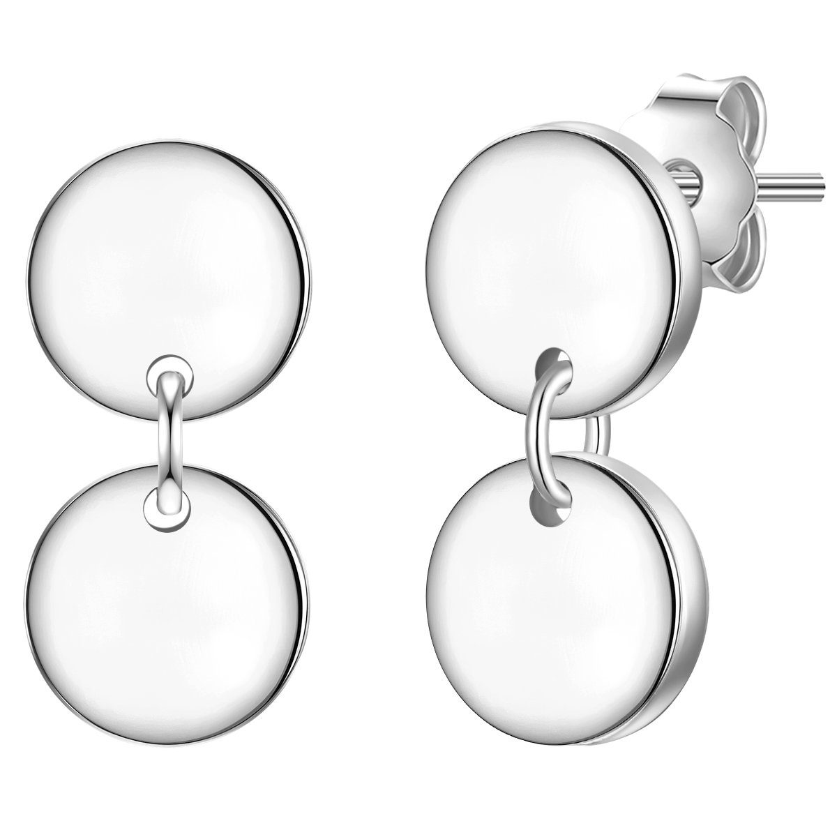 Glanzstücke München Paar Ohrstecker Kreis silber, aus Sterling Silber