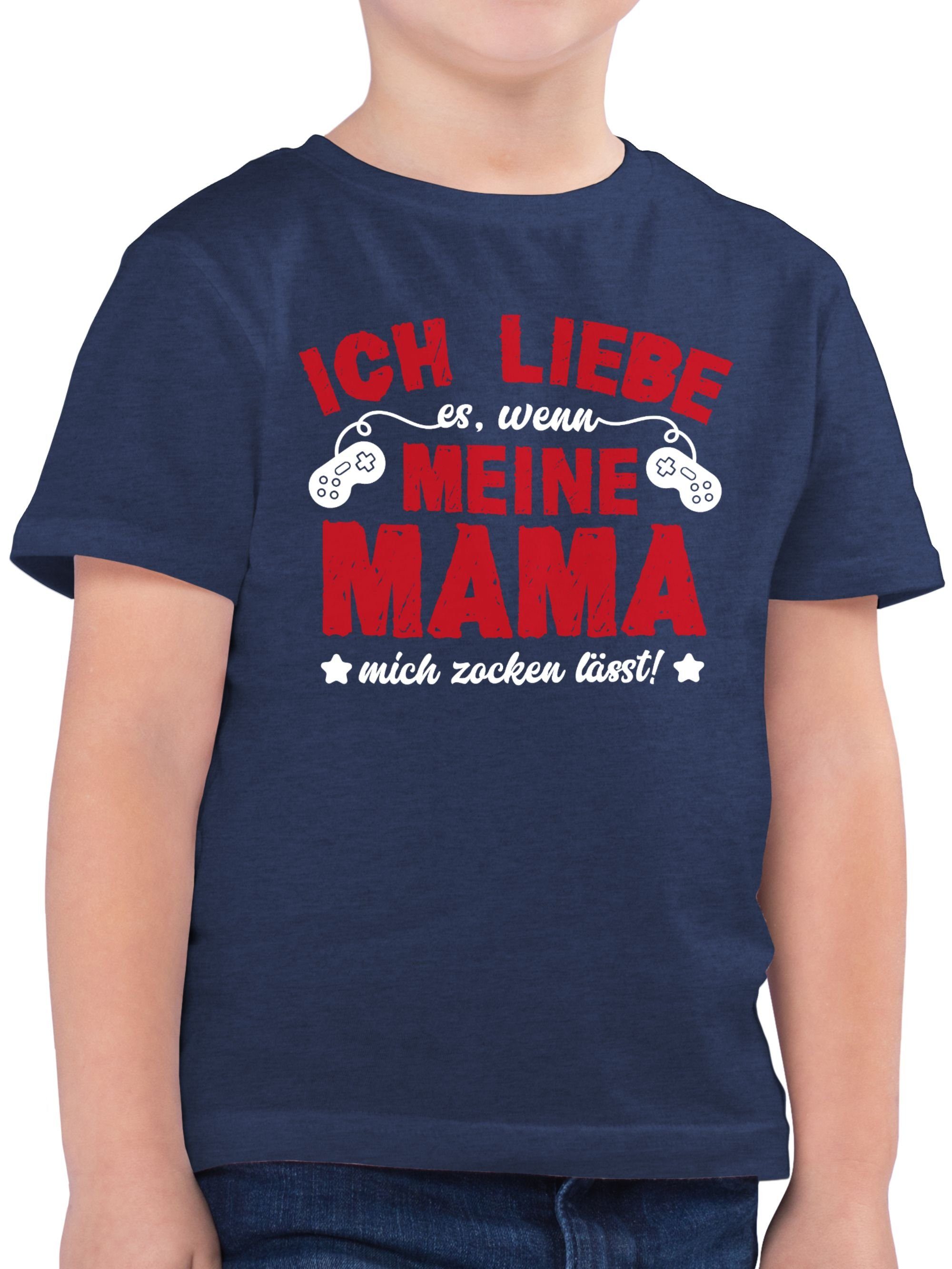 Shirtracer TShirt Ich liebe meine Mama weiß/rot Statement Sprüche Kinder