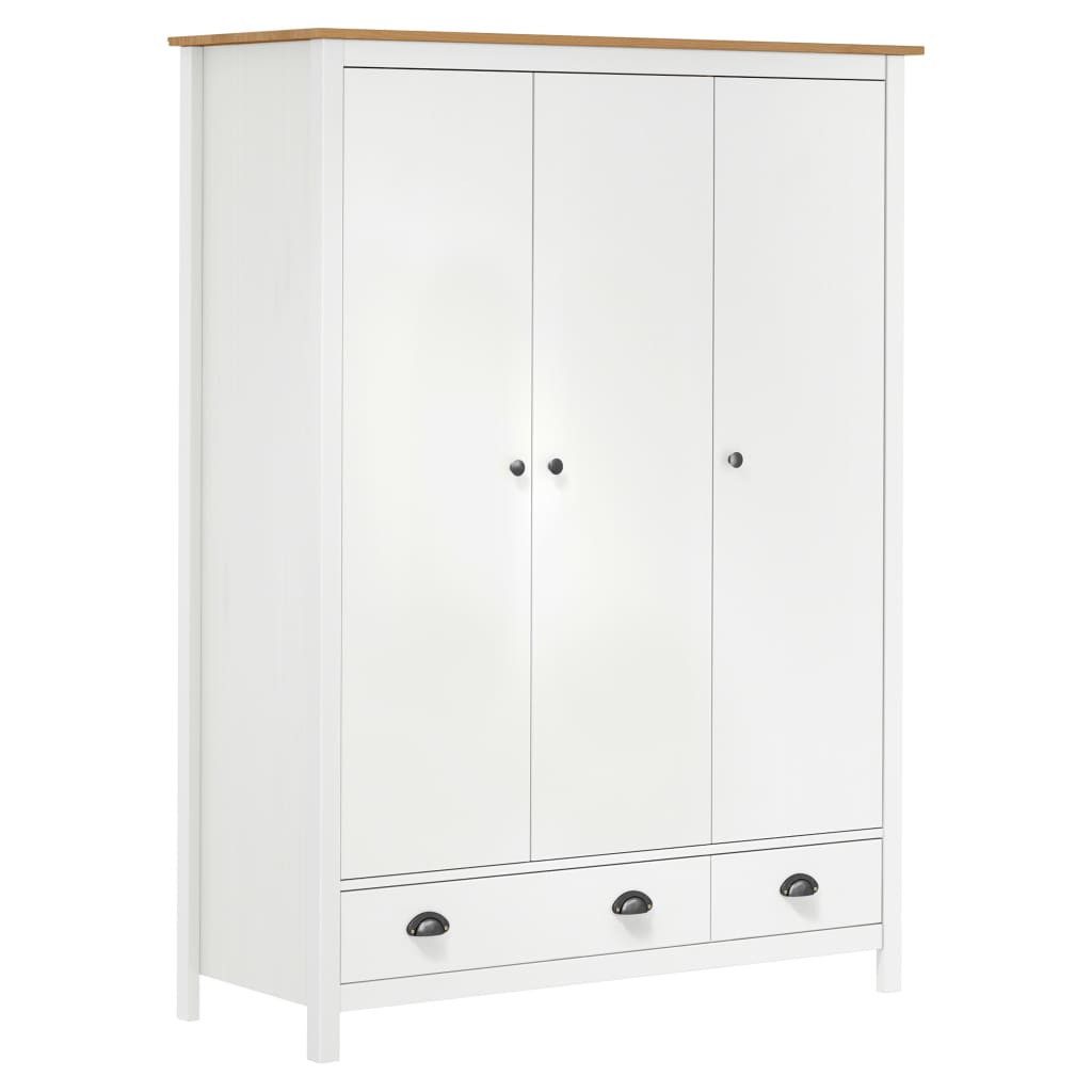 vidaXL Kleiderschrank NA Kleiderschrank mit 3 Türen aus Kiefernholz 127x50x170 cm für modern
