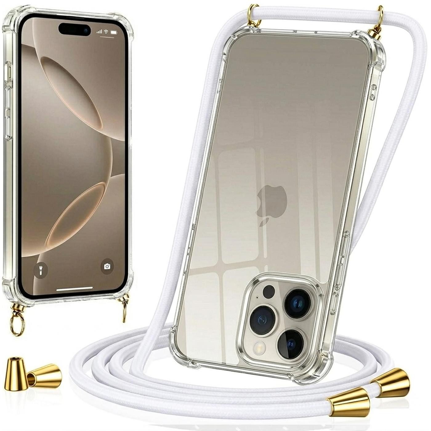 CoolGadget Handykette Handyhülle mit Handyband für Apple iPhone 17 Pro 6,3 Zoll, Case zum Umhängen Kette Halsband Kordel mit Hülle für iPhone 17 Pro