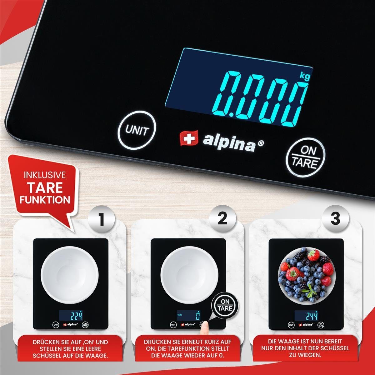 Küchenwaage Küchenwaage Digitale ALPINA Alpina