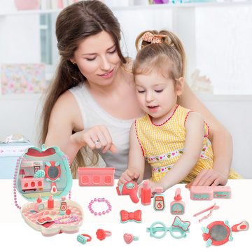 Jioson Spielwerkzeugtasche Lernspielzeug Kinderschminkset 16-teilig, Handtasche, Rollenspiel für Kinder, tragbares Spielzeug