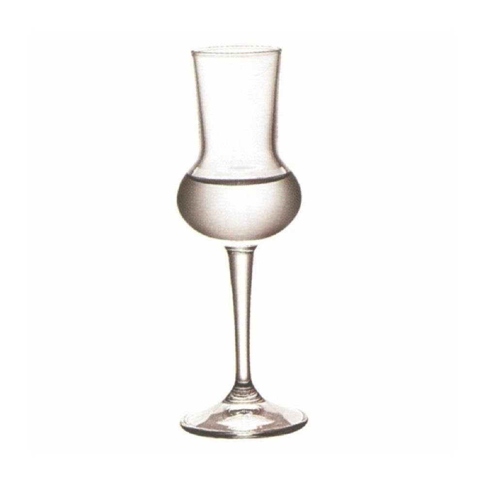 Bormioli Rocco Schnapsglas Bormioli Rocco Riserva Grappakelch 80ml 6er Set, Kristallglas