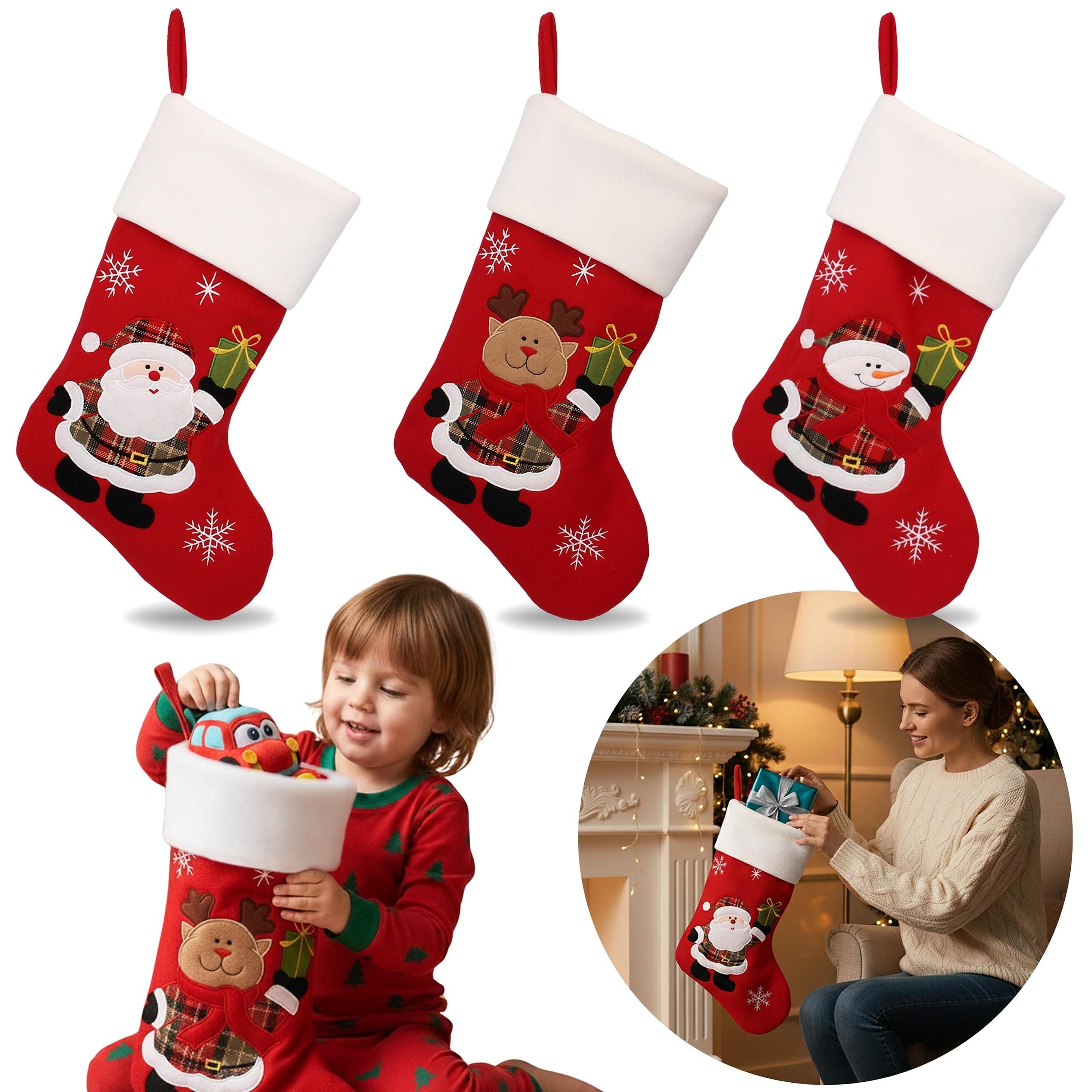 Sarcia.eu Weihnachtsfigur ROT, Geschenksocke, WEIHNACHTS-Socke vom günstig online kaufen