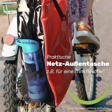 Gravidus Fahrradtasche 2x LKW-Plane Fahrradtasche Fahrrad Gepäckträgertasche Wasserdicht Rot