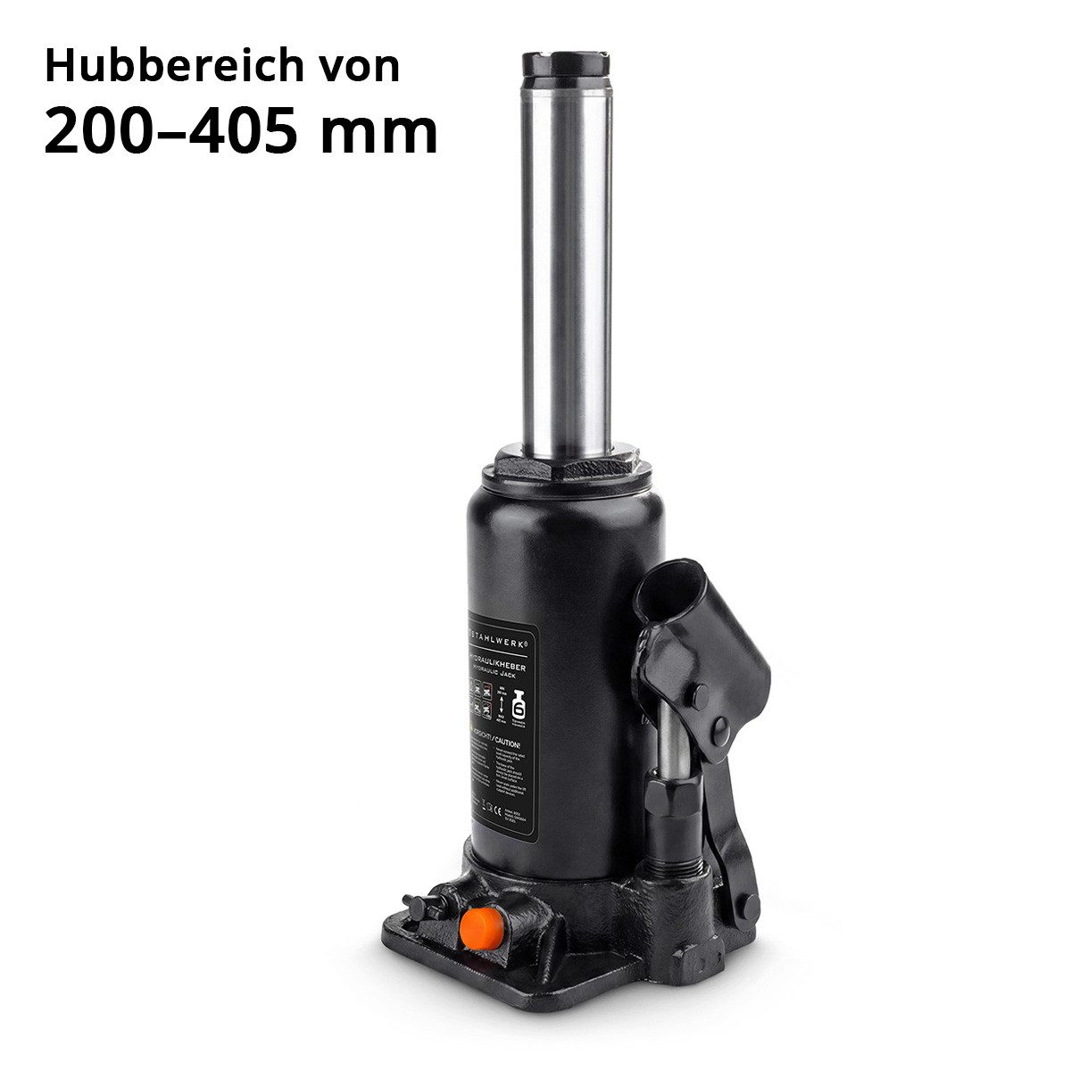 STAHLWERK Wagenheber Hydraulikheber 6 t 200 - 405 mm Stempelwagenheber Autoheber Wagenheber