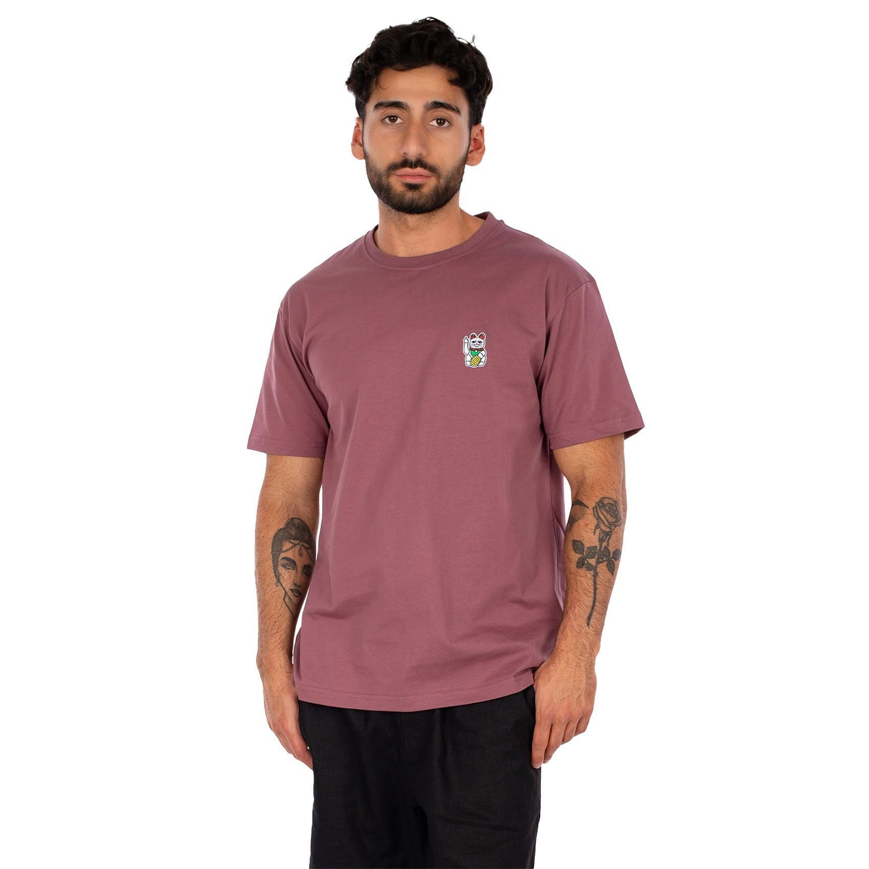 iriedaily T-Shirt Bye Bye aus Bio-Baumwolle mit mehrfarbigem Stick