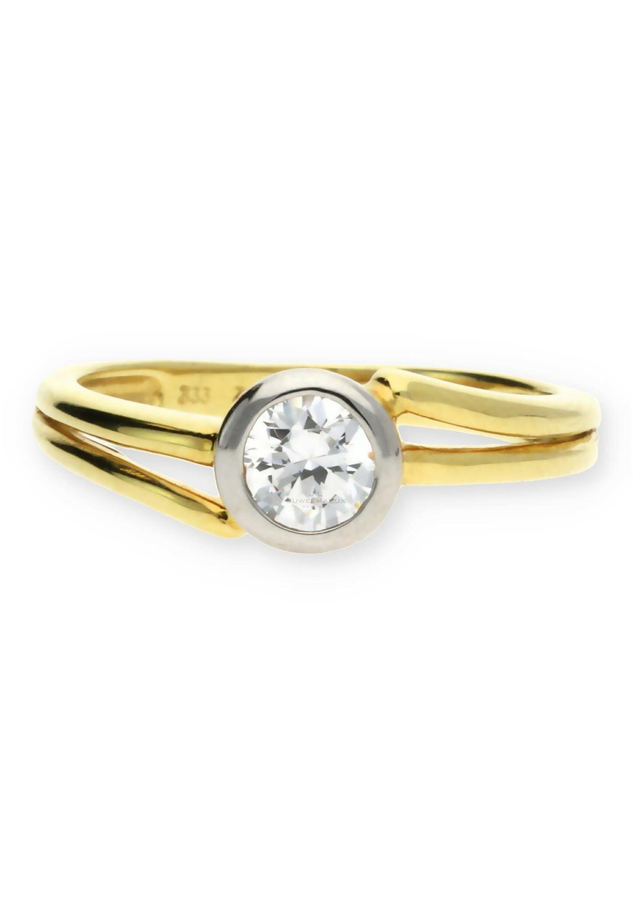 Damen Schmuck JuwelmaLux Goldring Ring Gold Damen mit Zirkoniastein(en) (1-tlg), Gelbgold 333/000, inkl. Schmuckschachtel