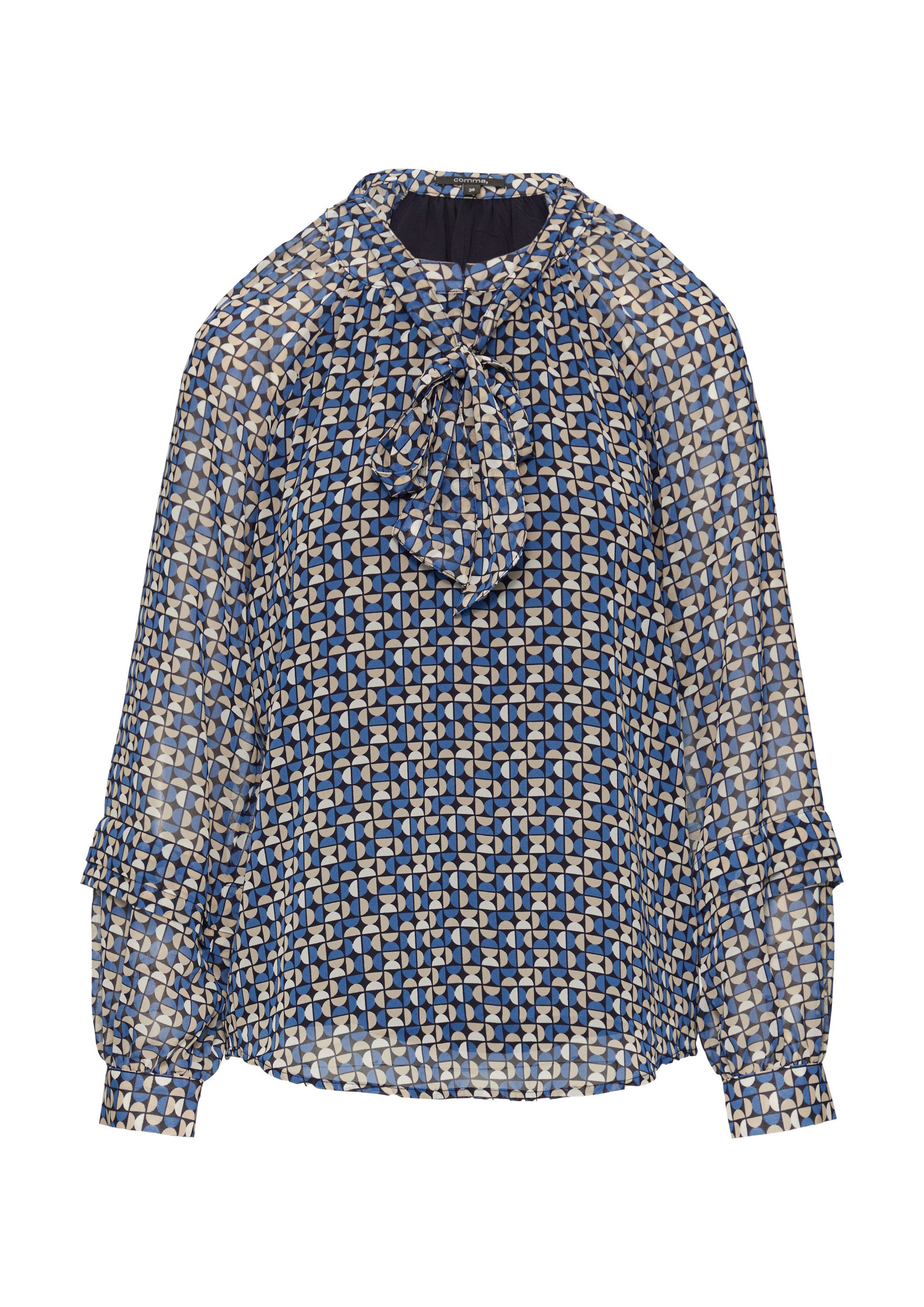 comma Langarmbluse Bluse Gemusterte Schluppenbluse aus günstig online kaufen