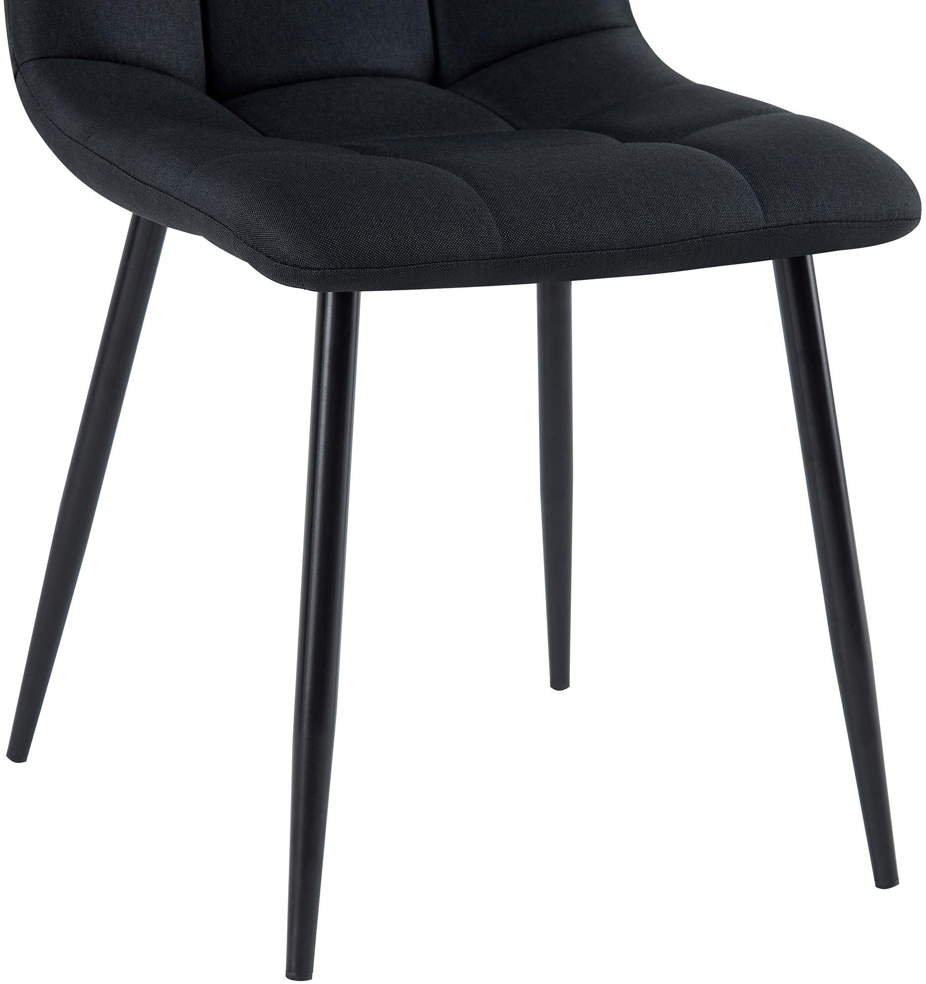 CLP Esszimmerstuhl Antibes, Polsterung mit Stoffbezug, Metallgestell