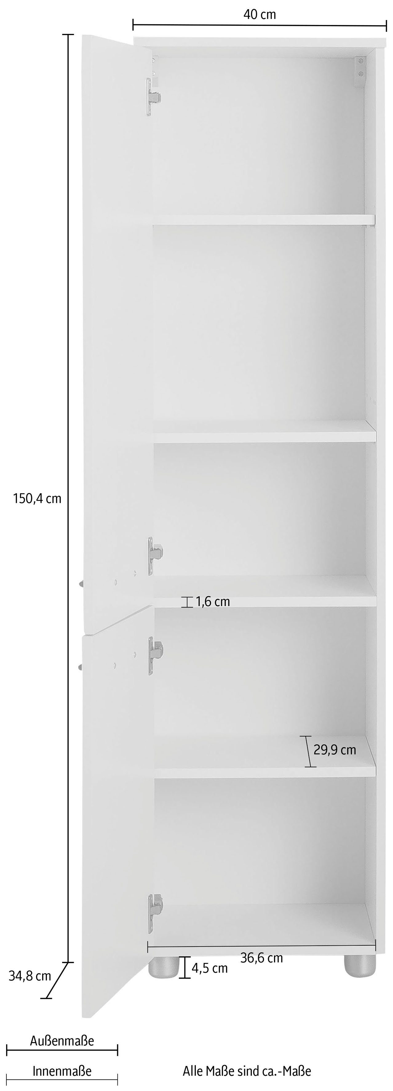 OPTIFIT Midischrank Bern | weiß weiß