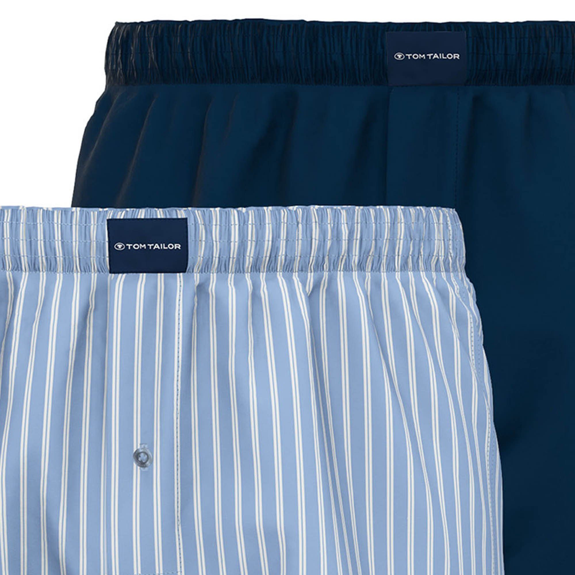 TOM TAILOR Boxershorts Herren Web-Boxershorts 2er Pack Baumwolle (Packung, 2er Pack)