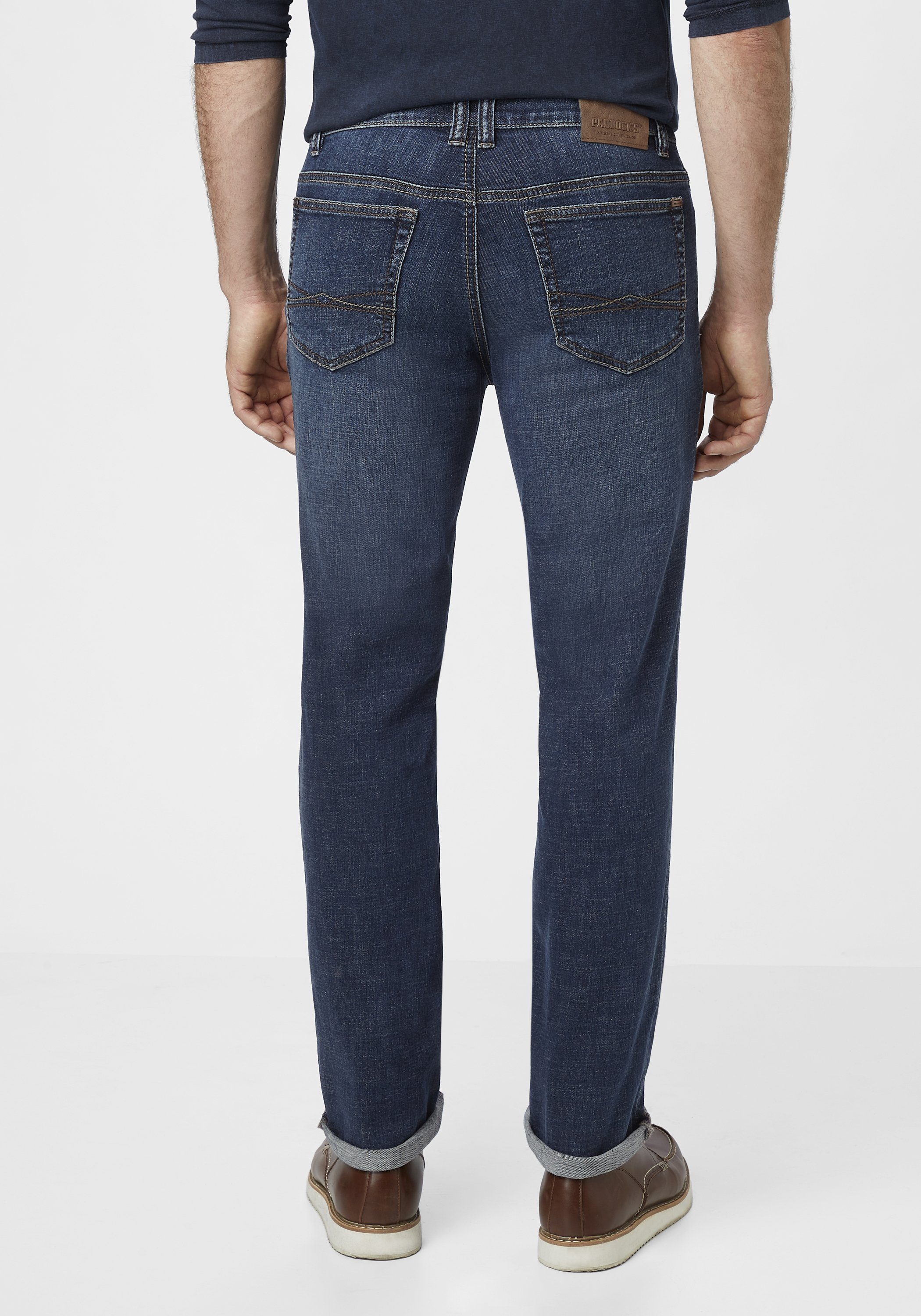 5-Pocket mit Stitch & Saddle Elastizität Jeans Slim-fit-Jeans PIPE Motion Paddock's Comfort