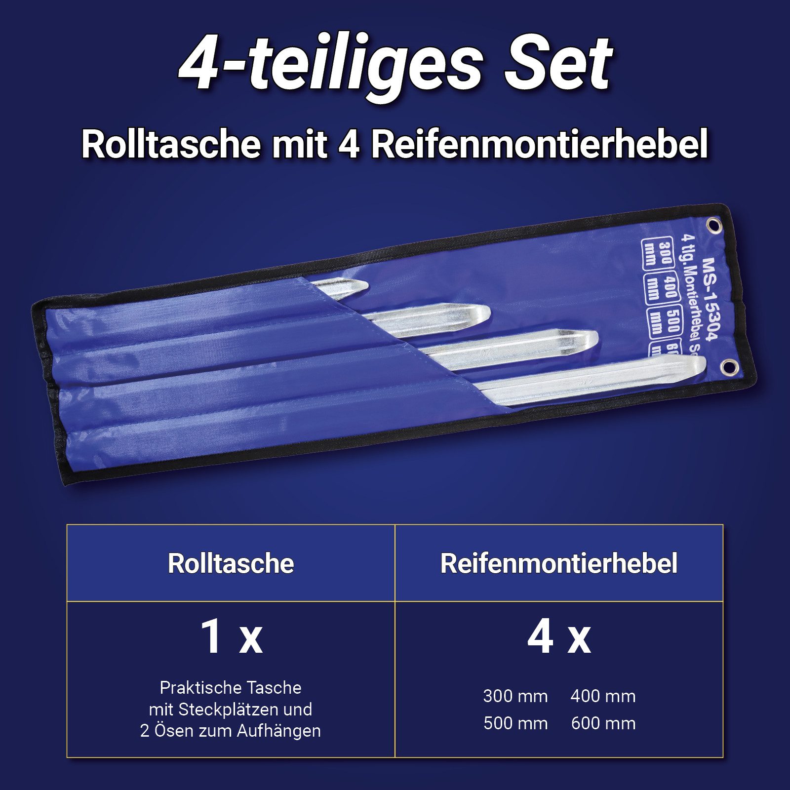 Bituxx Reifenmontierhilfe 4er Set Montierhebel, 4-tlg., MS-15304 – Bild 2 von 5