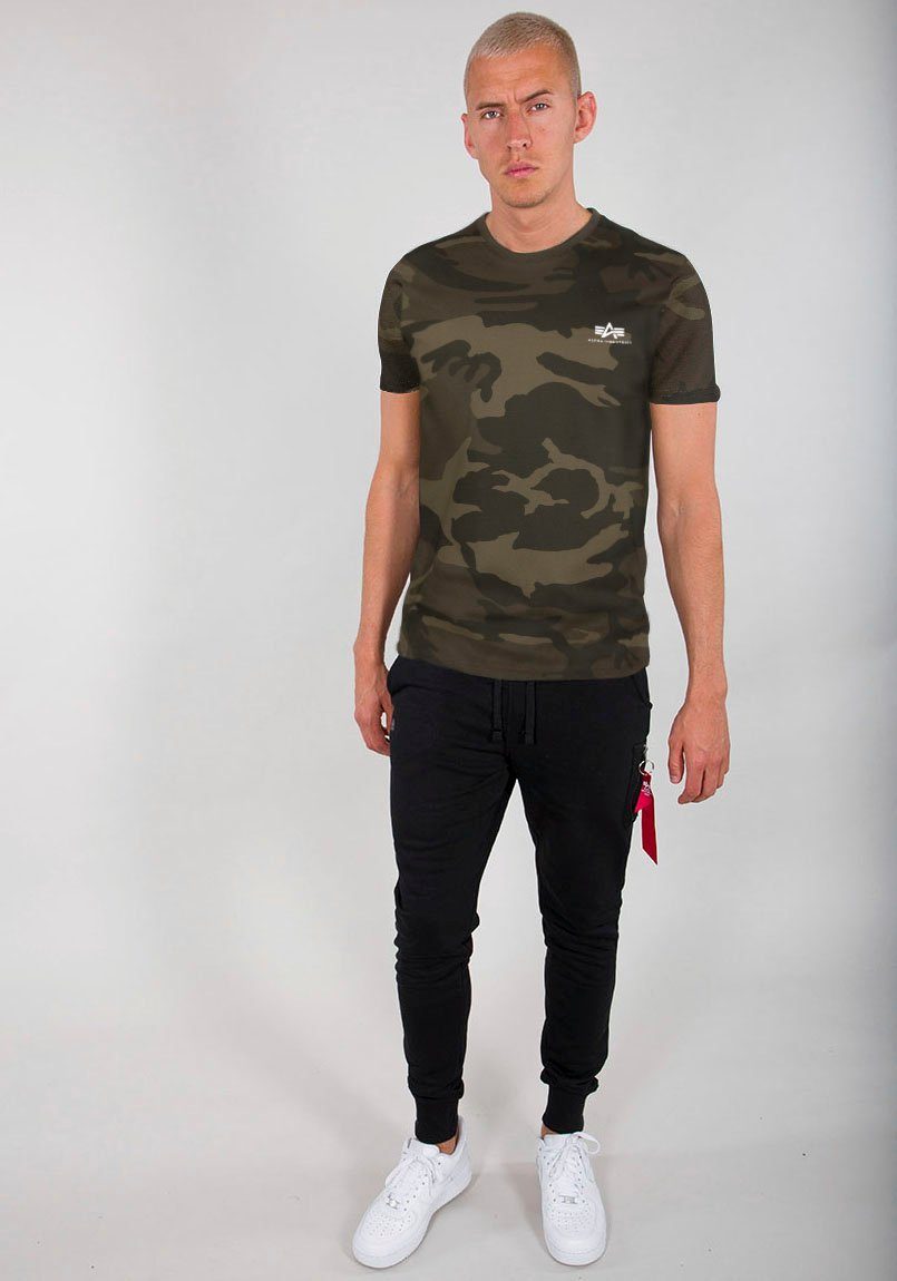 camo Alpha Backprint T Industries Rundhalsshirt Camo olive